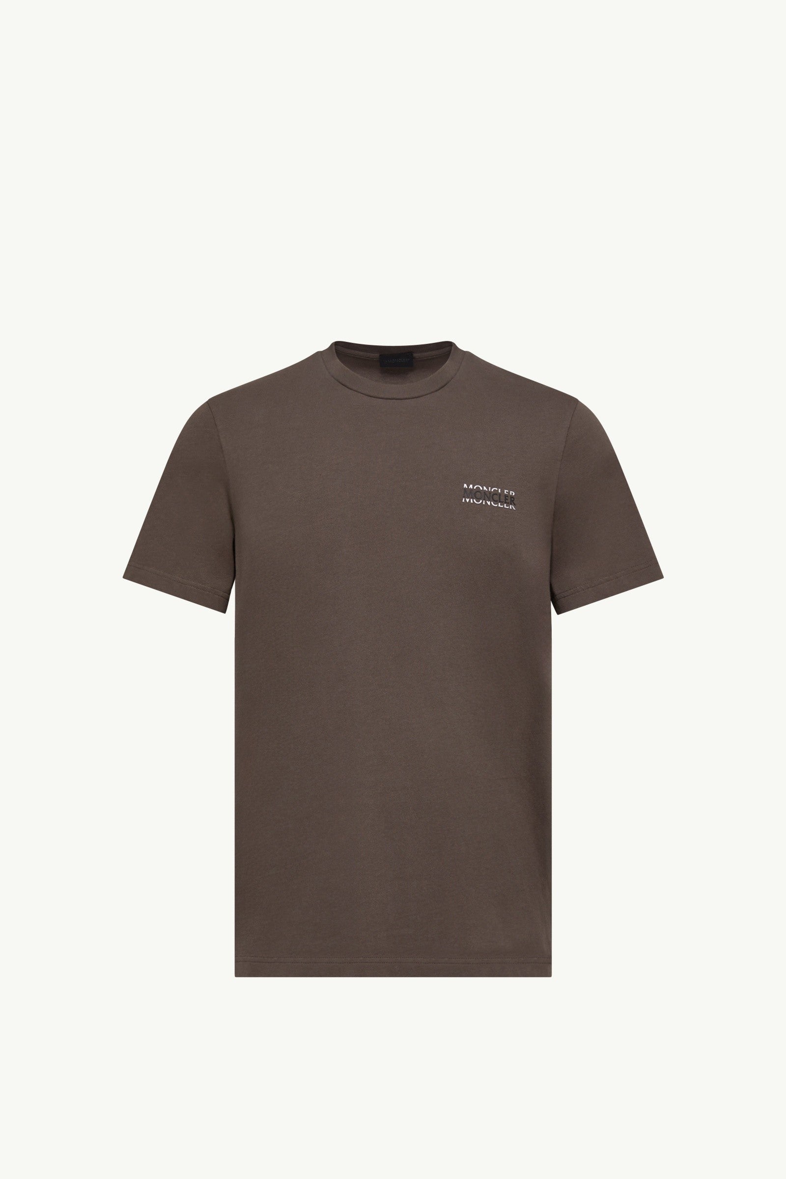 Moncler Logo Cotton Jersey T-Shirt Brown Brown
