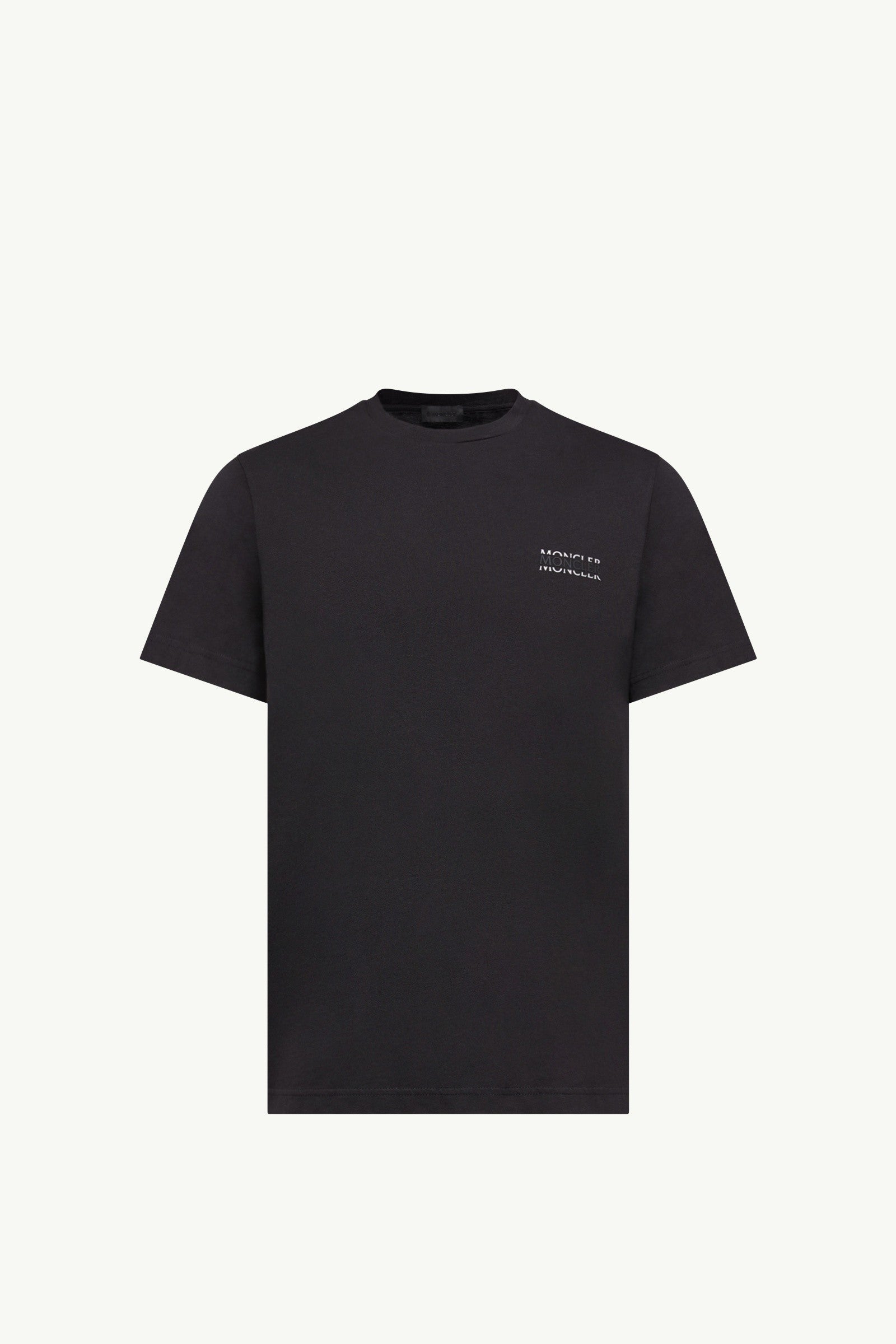 Moncler Logo Cotton Jersey T-Shirt Black Black