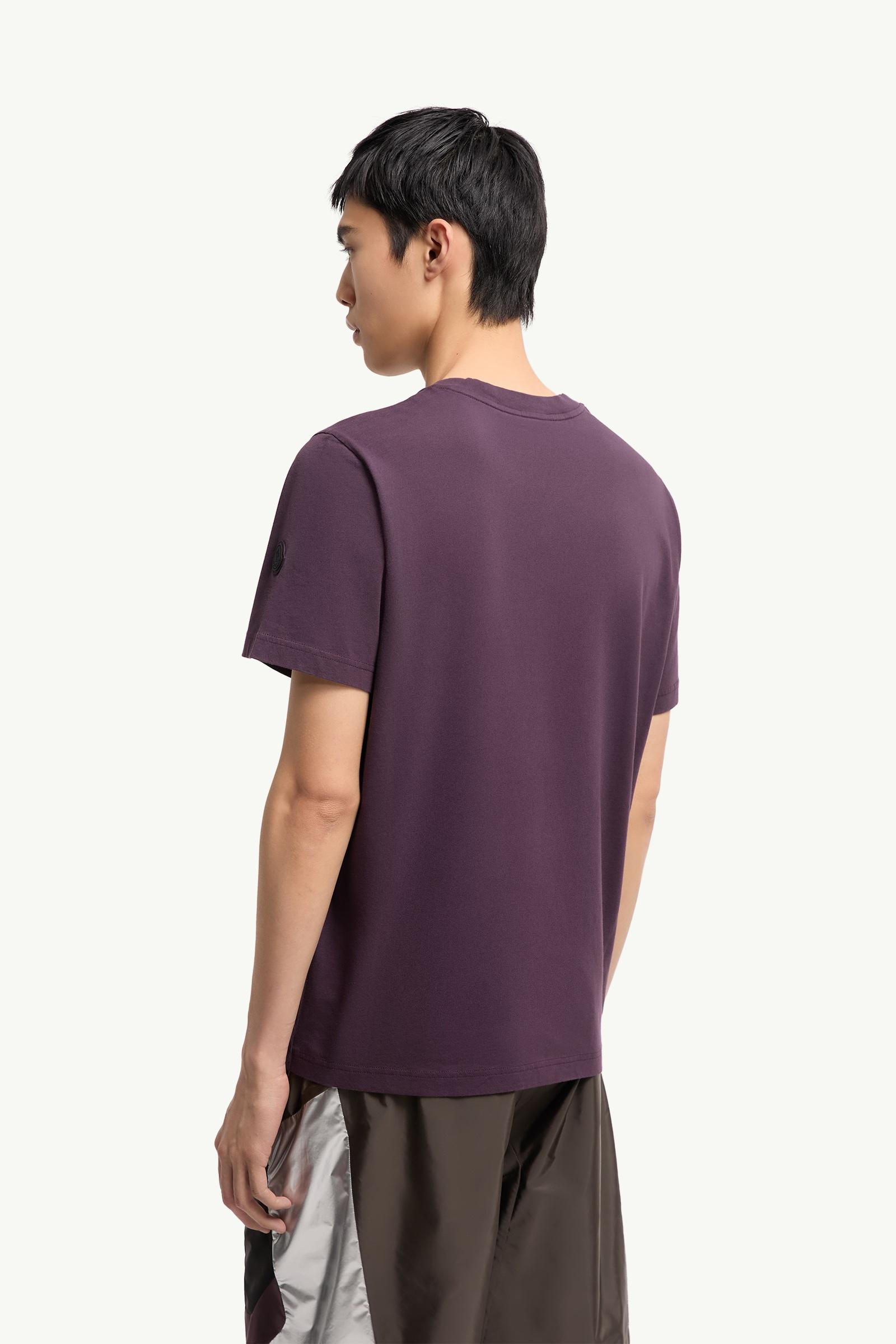 Moncler Logo Cotton Jersey T-Shirt Grape Red Grape Red