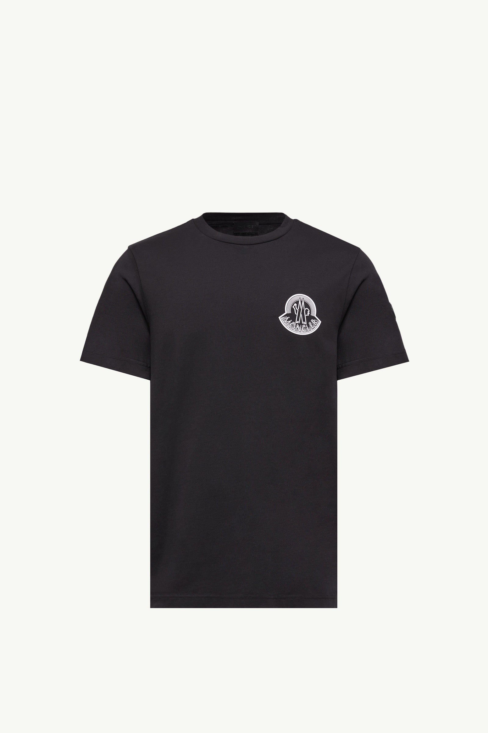 Moncler Logo Cotton Jersey T-Shirt Black Black