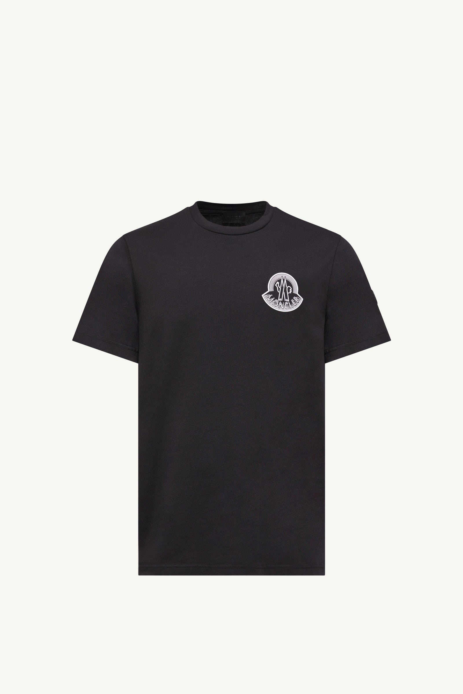 Moncler Logo Cotton Jersey T-Shirt Black Black