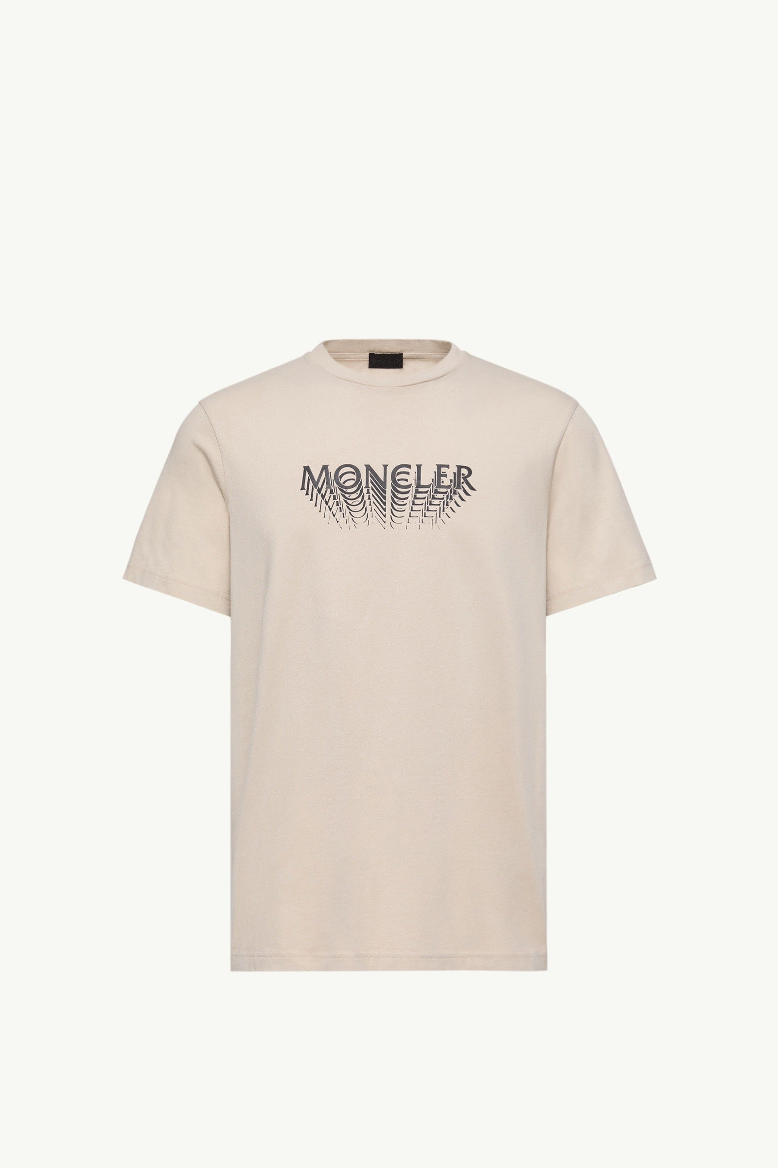 Moncler Logo Cotton Jersey T-Shirt Light Beige Light Beige