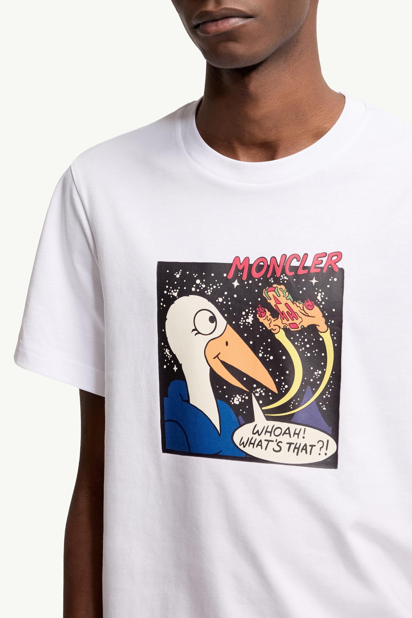 Moncler Space Monduck Cotton T-Shirt White White