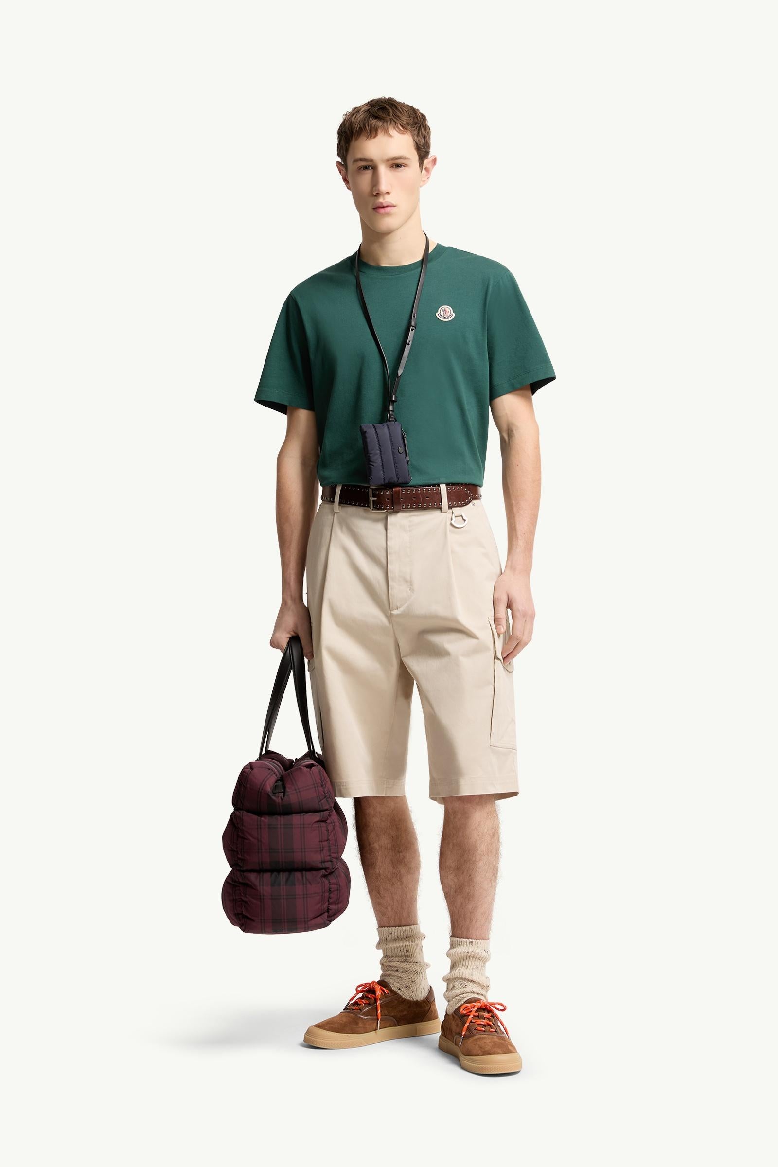 Moncler Logo Patch Cotton T-Shirt (Pack Of Three) White & Black & Green White & Black & Green