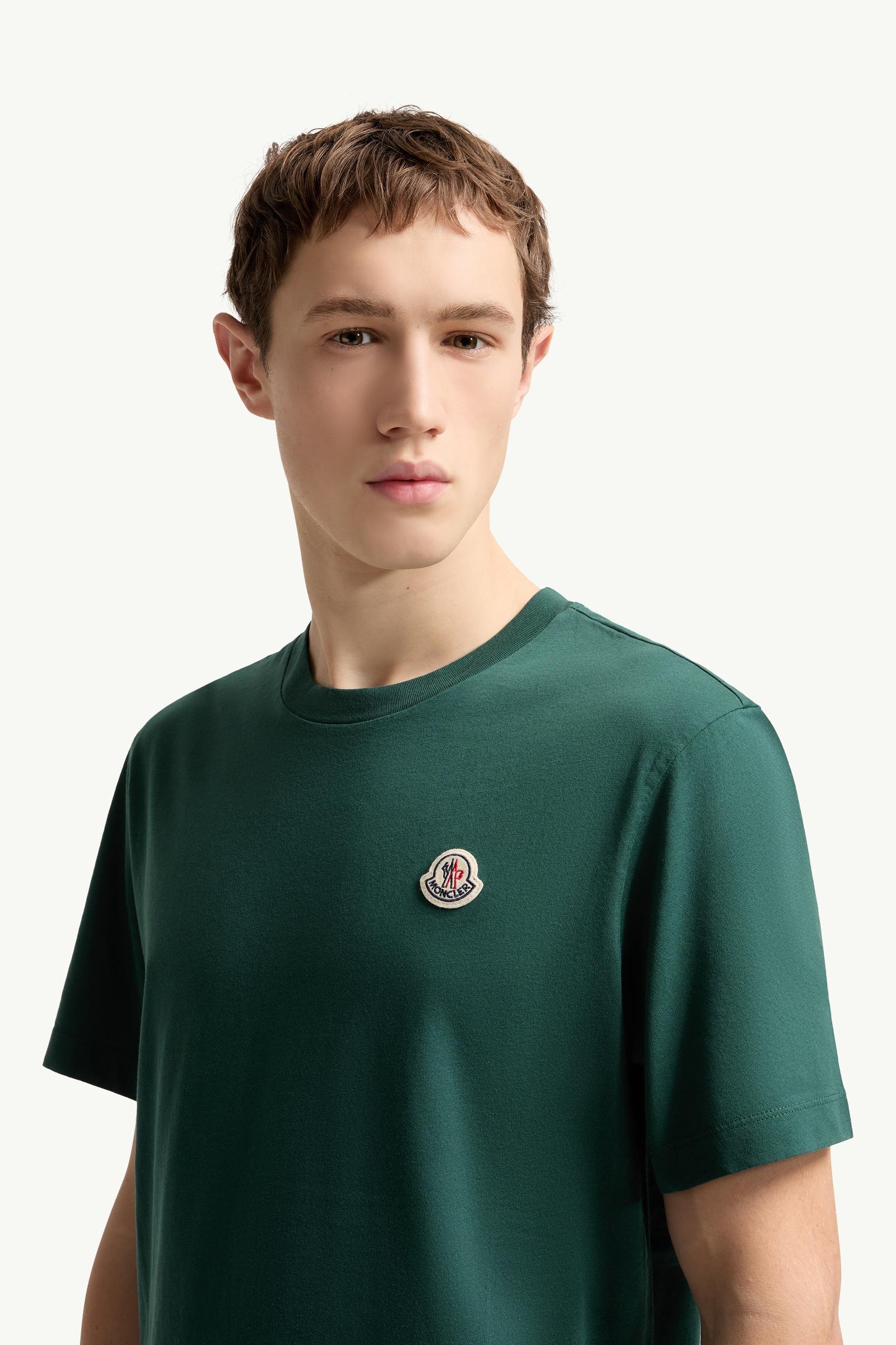 Moncler Logo Patch Cotton T-Shirt (Pack Of Three) White & Black & Green White & Black & Green