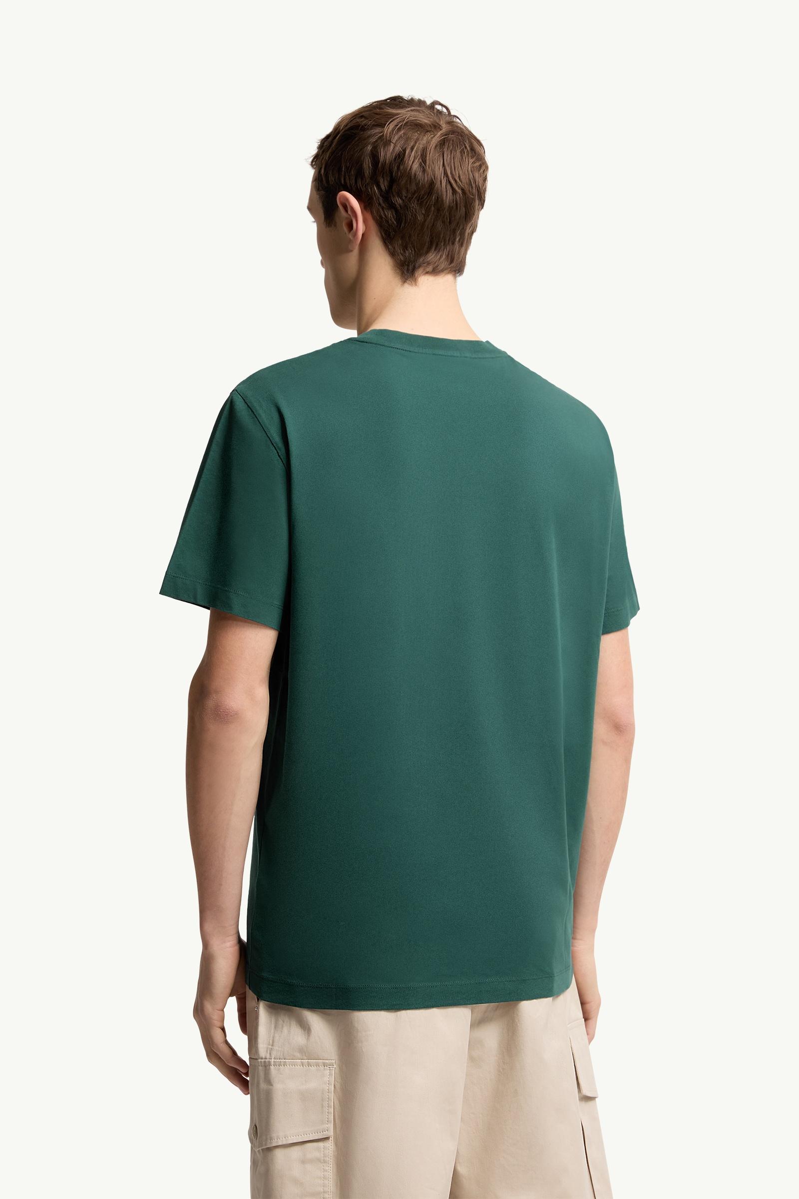 Moncler Logo Patch Cotton T-Shirt (Pack Of Three) White & Black & Green White & Black & Green