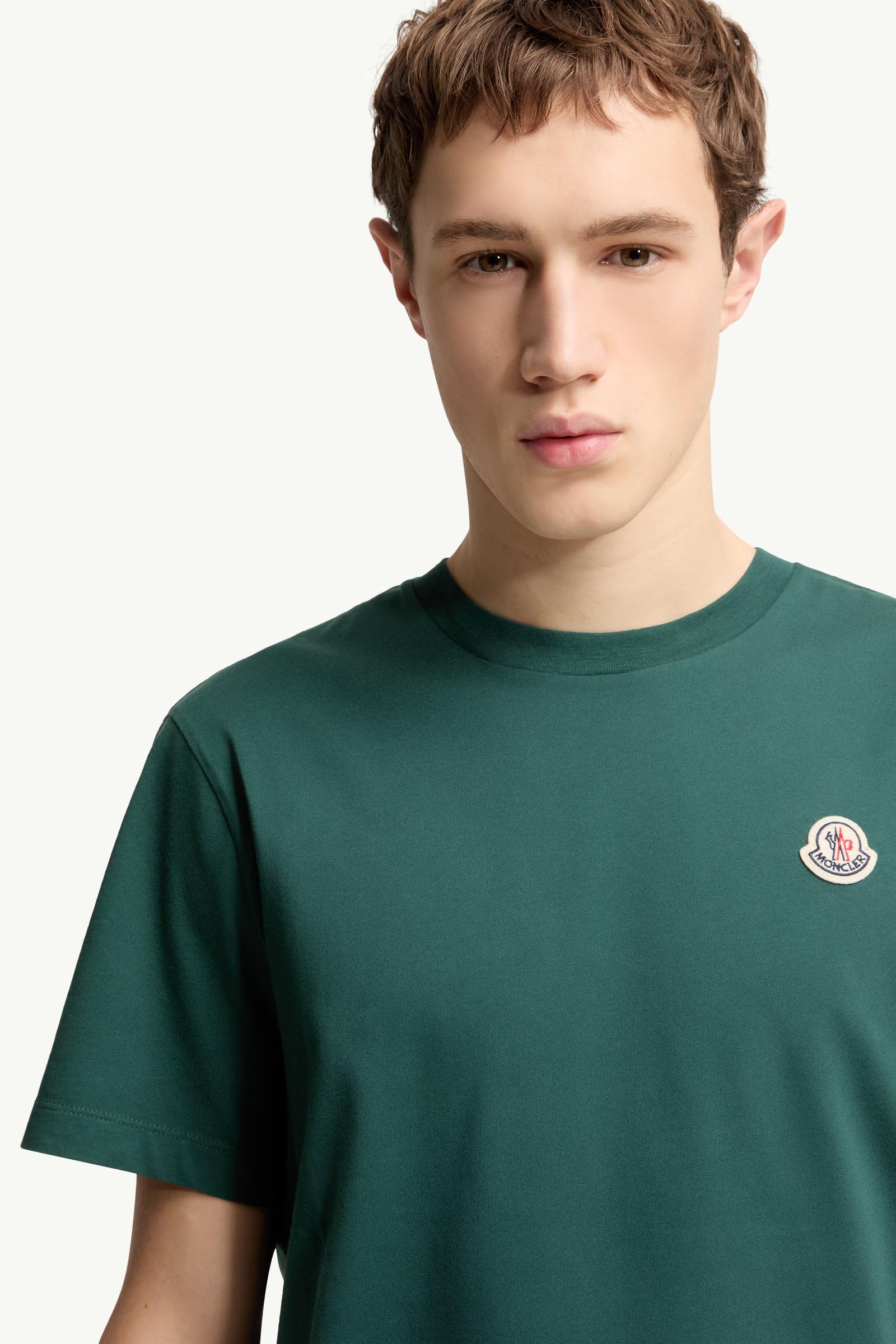 Moncler Logo Patch Cotton T-Shirt (Pack Of Three) White & Black & Green White & Black & Green