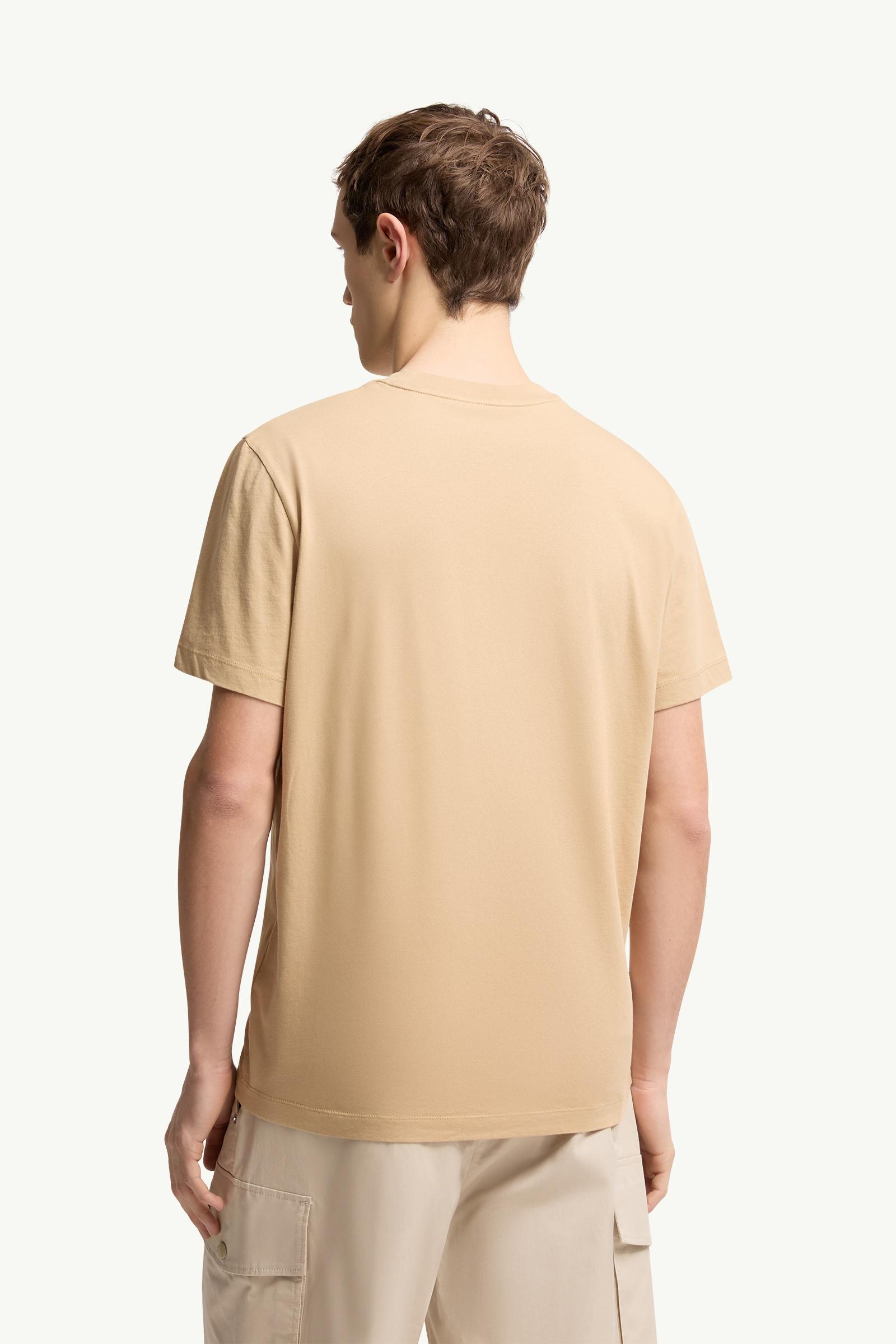 Moncler Logo Patch Cotton T-Shirt (Pack Of Three) White & Beige & Navy Blue White & Beige & Navy Blue
