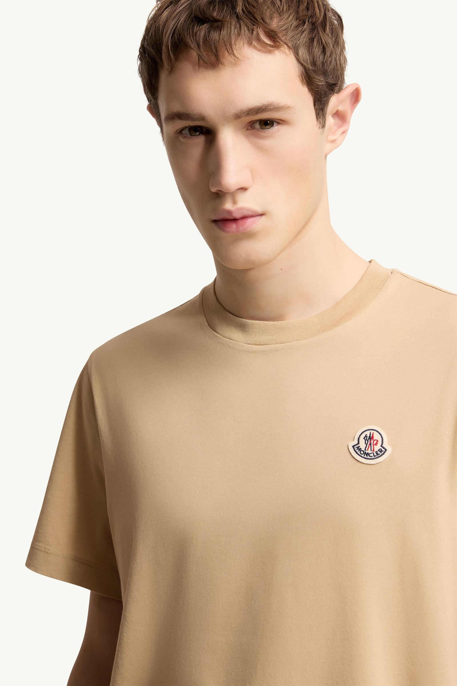 Moncler Logo Patch Cotton T-Shirt (Pack Of Three) White & Beige & Navy Blue White & Beige & Navy Blue