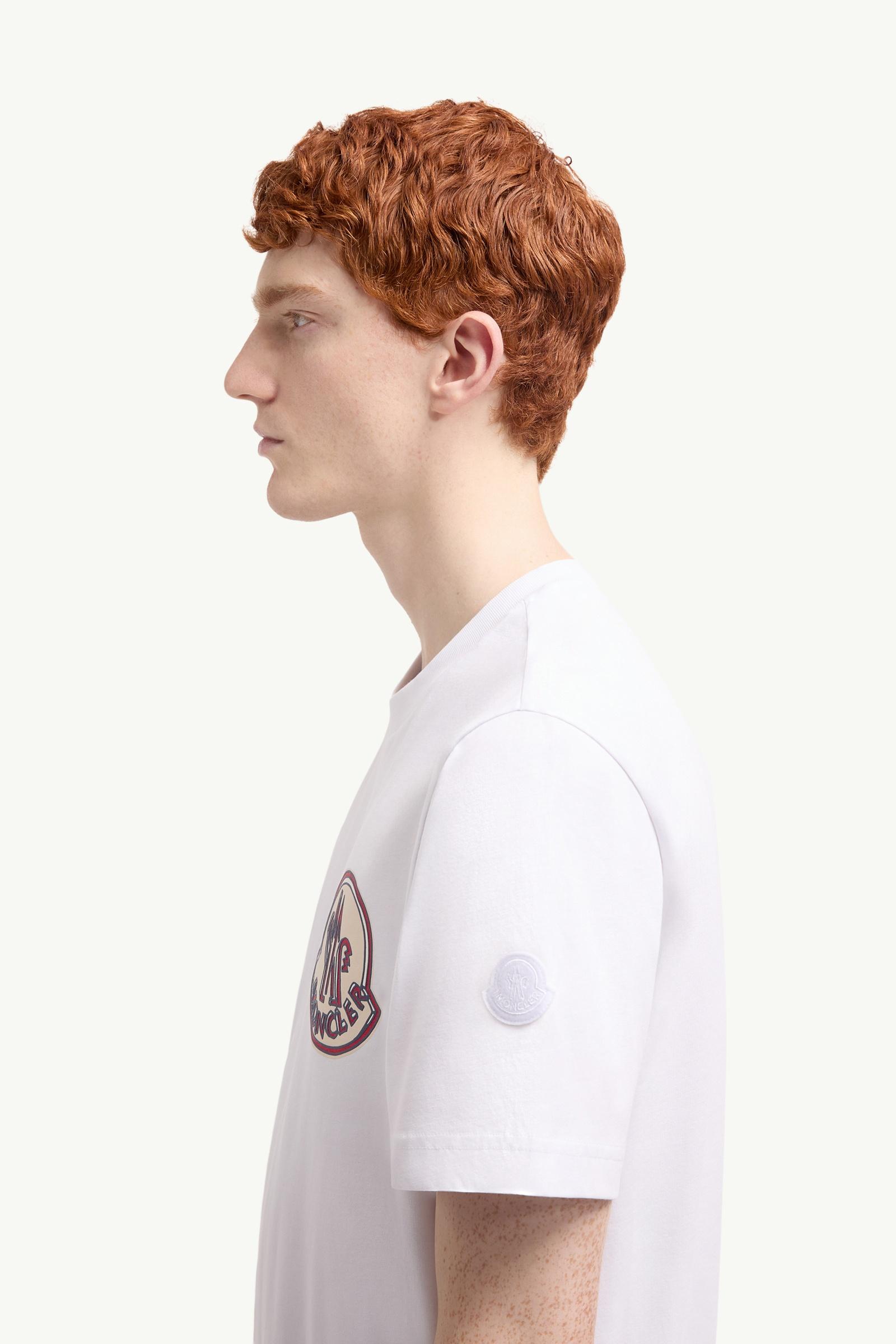 Moncler Logo Cotton T-Shirt White White