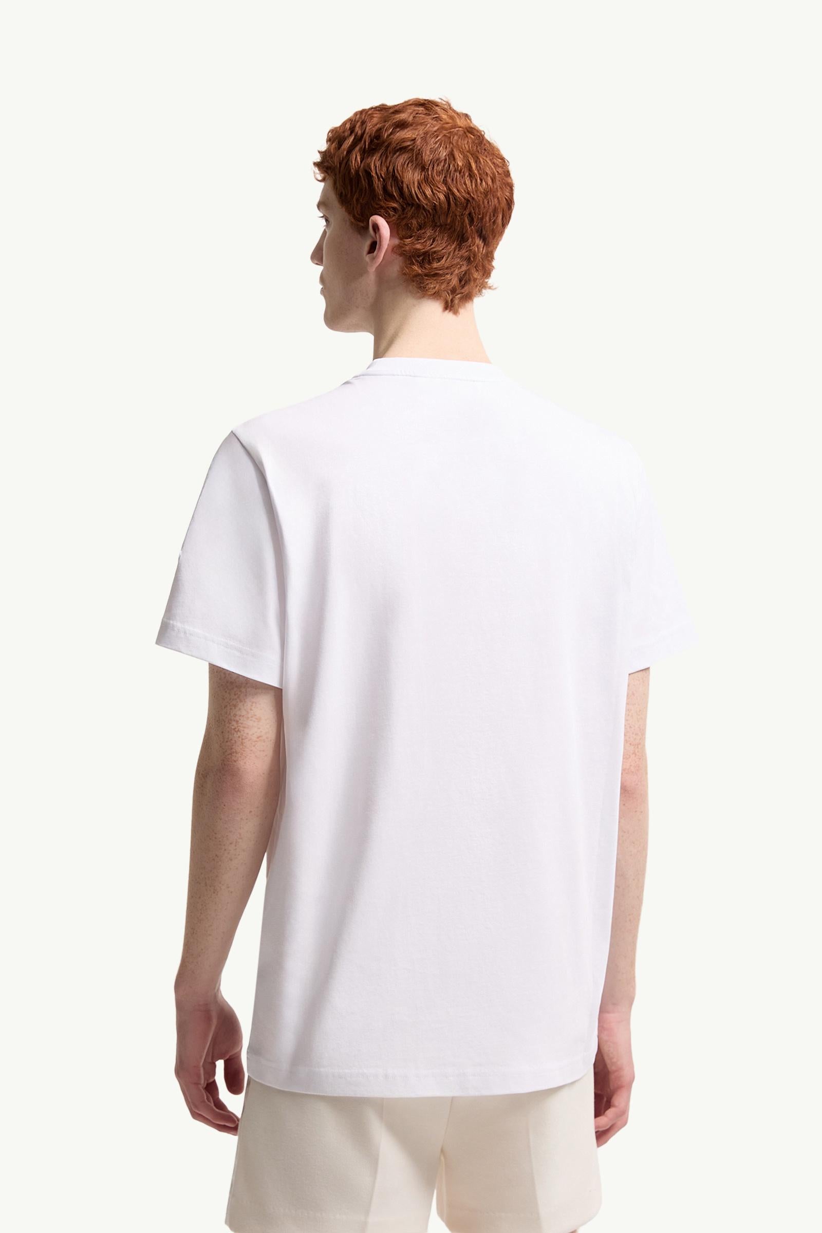 Moncler Logo Cotton T-Shirt White White