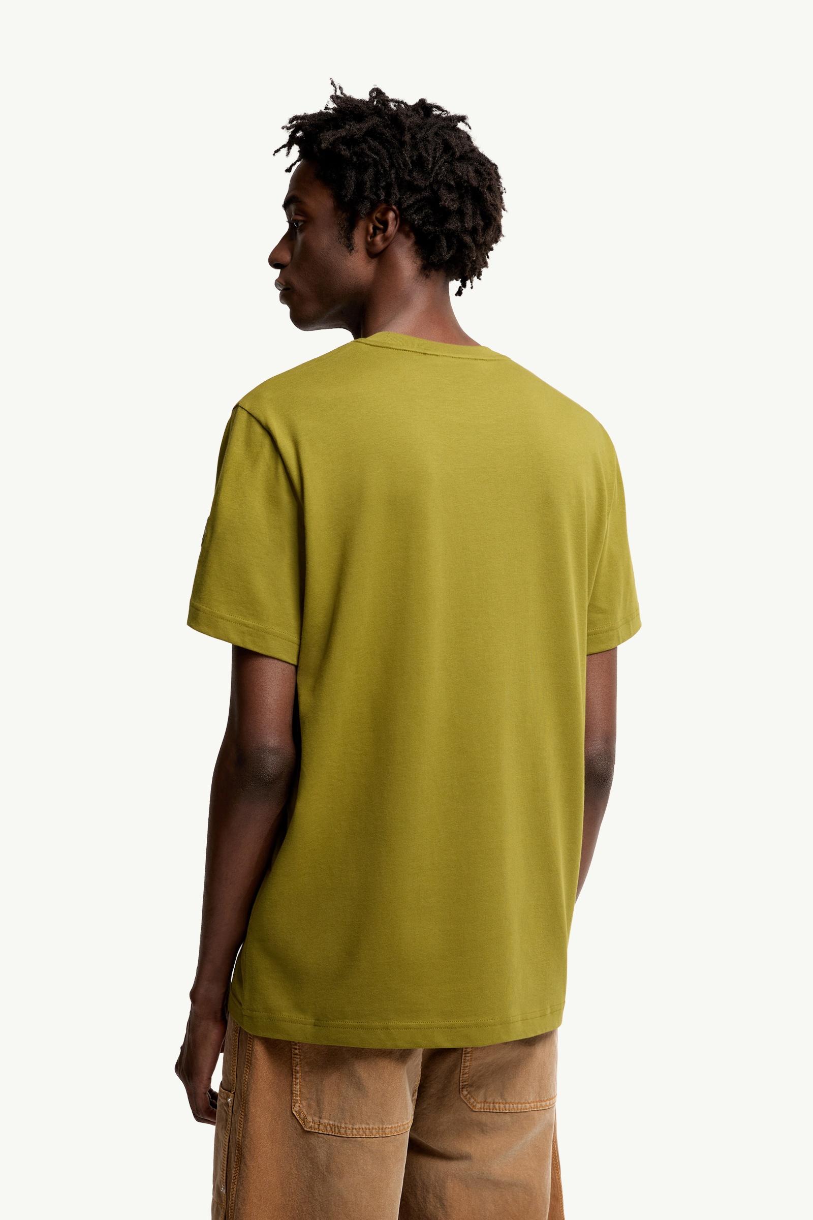 Moncler Logo Cotton T-Shirt Olive Green Olive Green