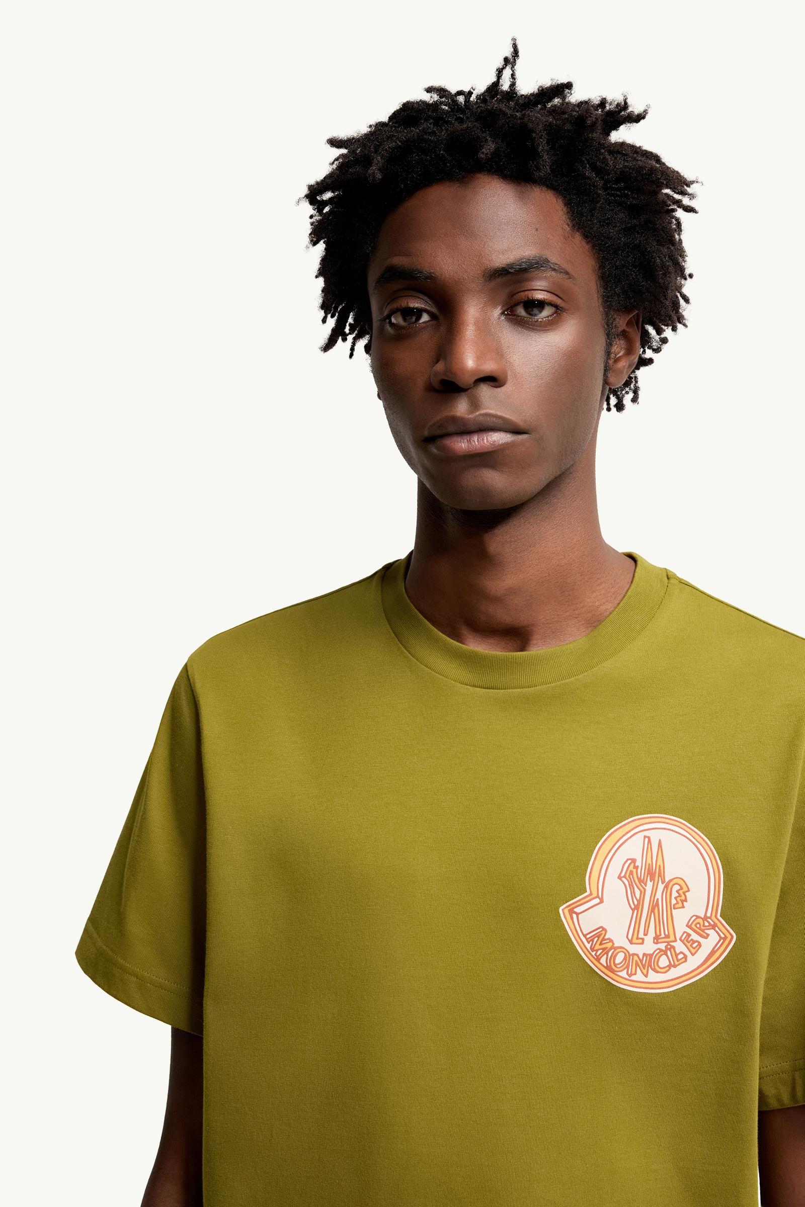 Moncler Logo Cotton T-Shirt Olive Green Olive Green