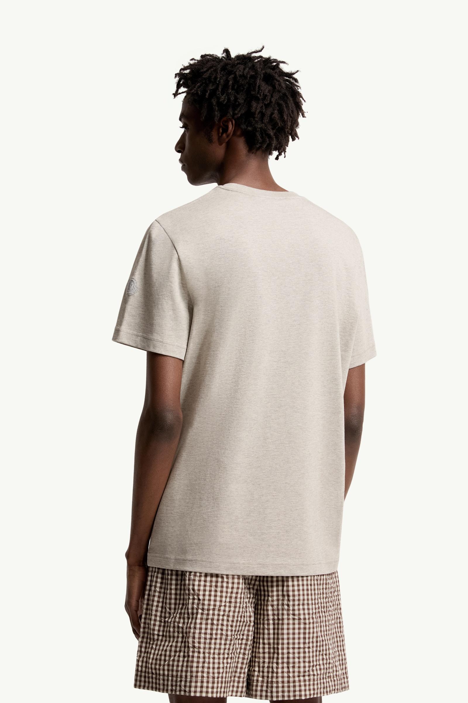 Moncler Logo Cotton T-Shirt Light Grey Light Grey