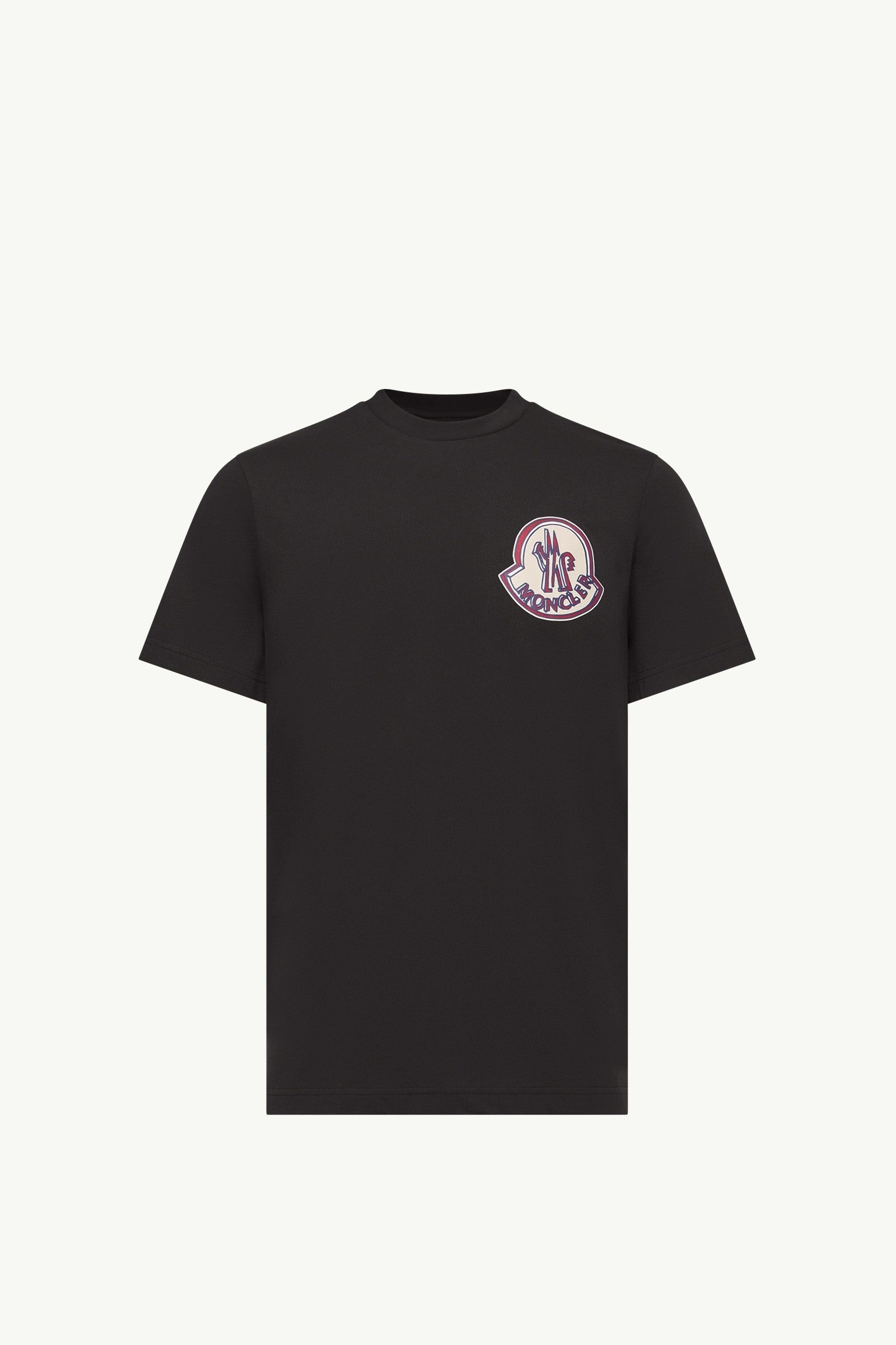Moncler Logo Cotton T-Shirt Black Black