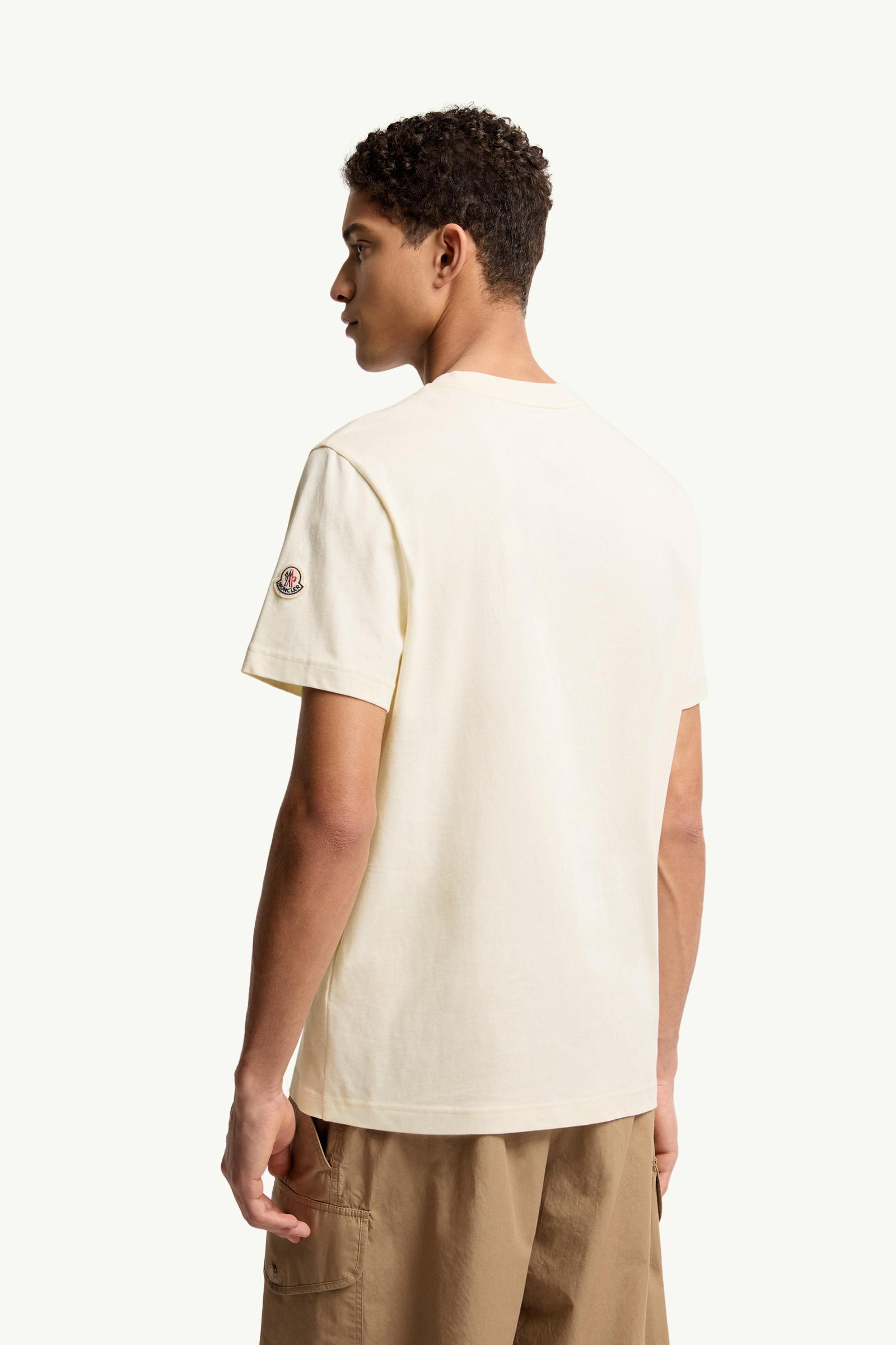 Moncler Safari Wardrobe Print Cotton T-Shirt White White