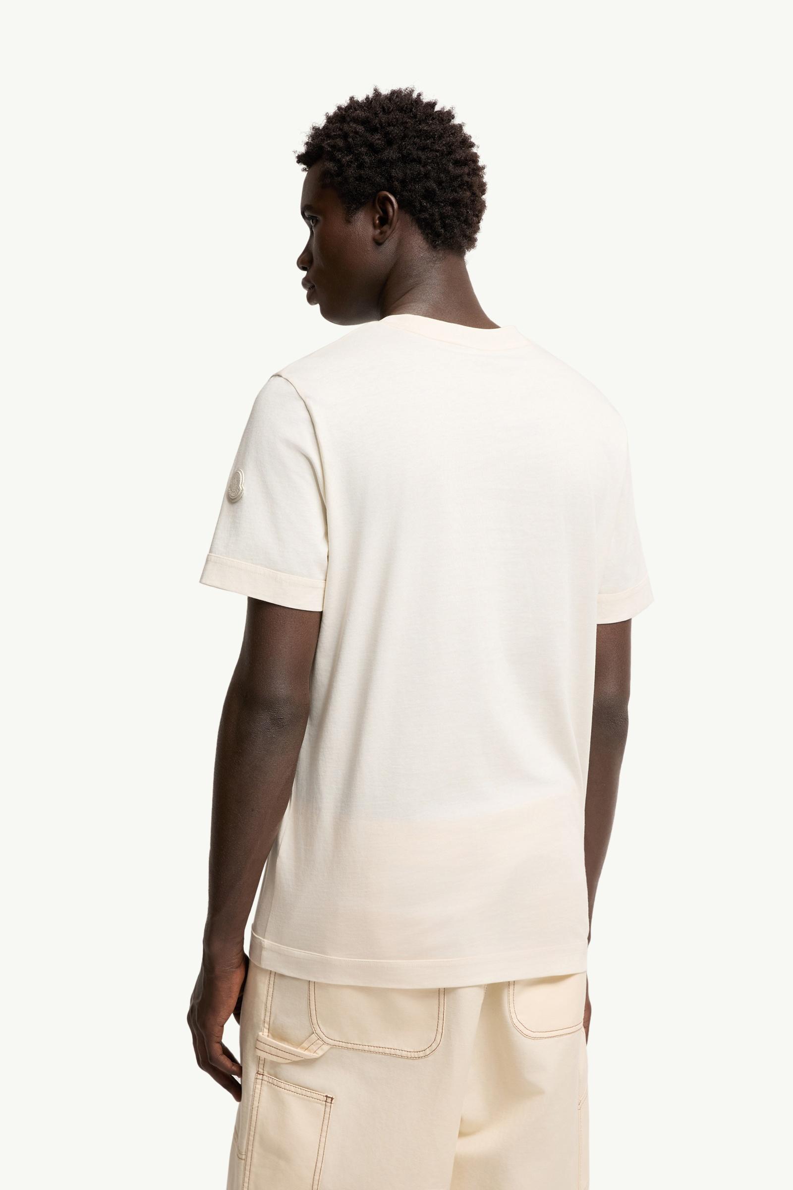 Moncler Paisley Print Cotton T-Shirt White White