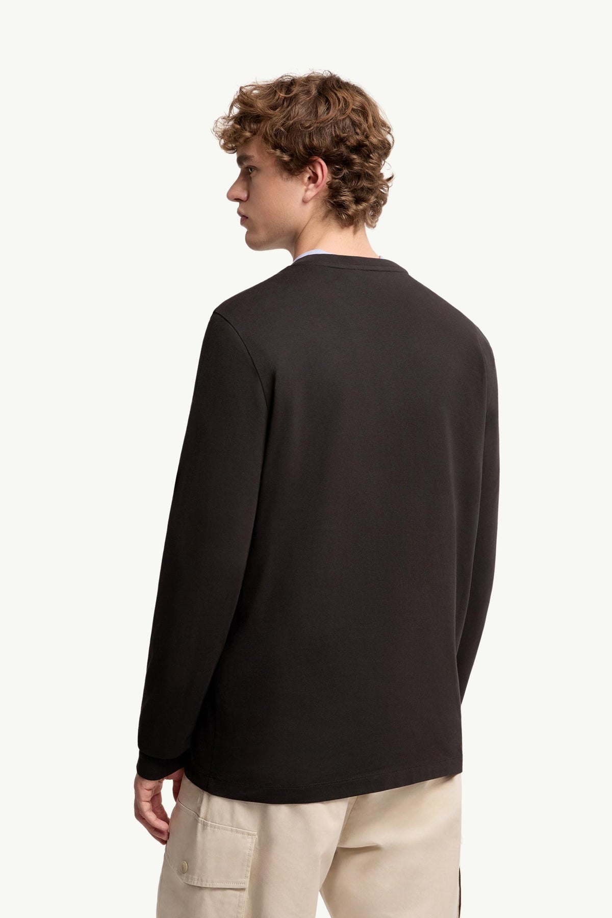 Moncler Logo Cotton Sweatshirt Black Black