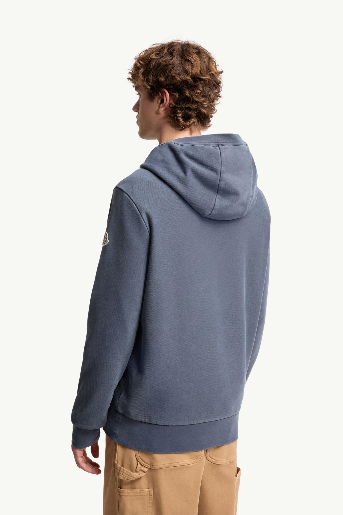 Moncler Rowing Logo Cotton Hoodie Cobalt Blue Cobalt Blue