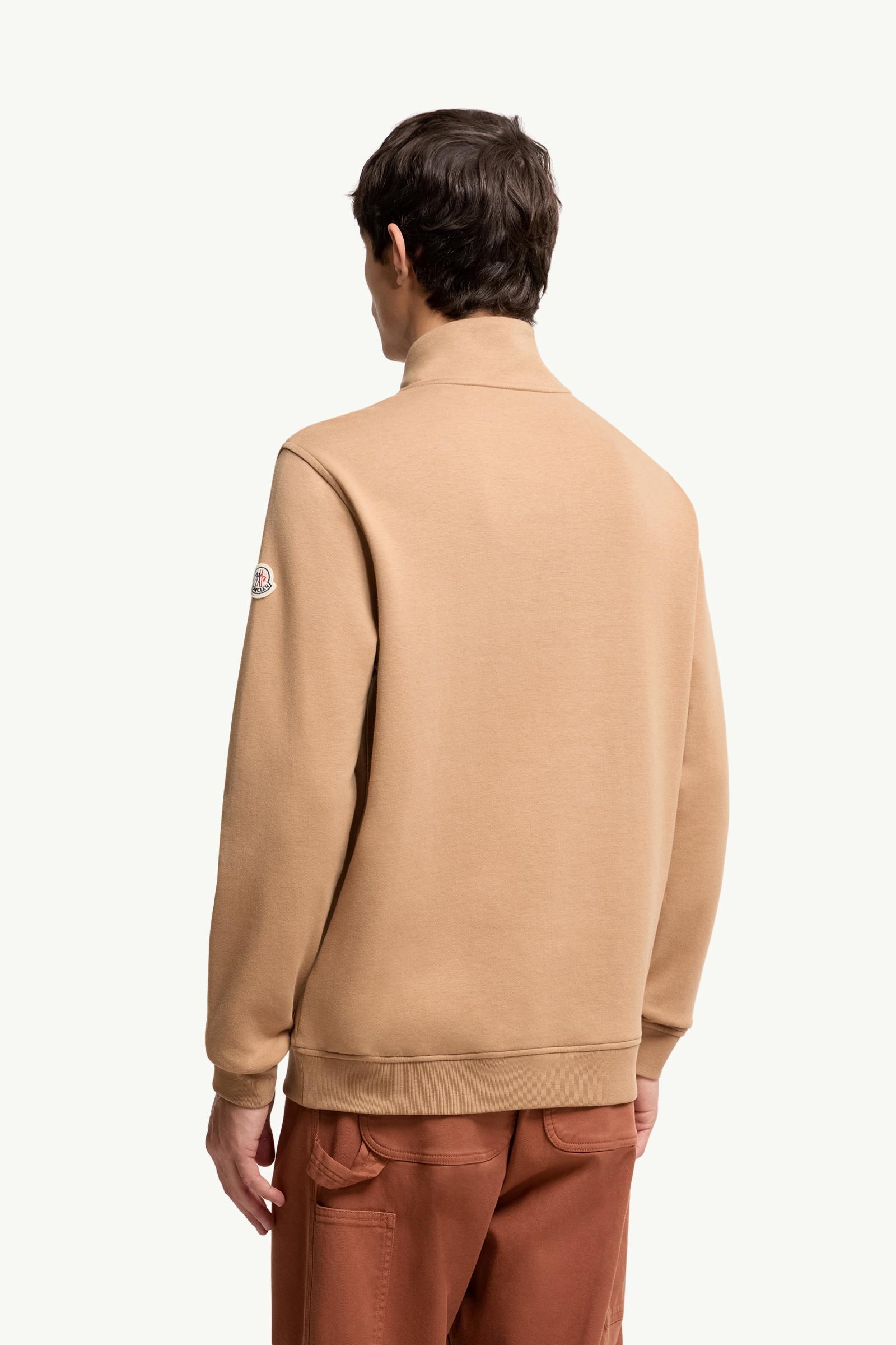 Moncler Embroidered Logo Turtleneck Sweatshirt Camel Beige Camel Beige