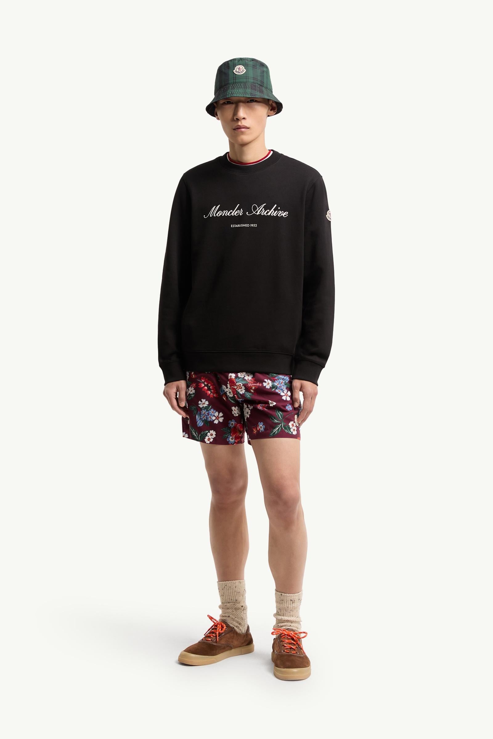 Moncler Cotton Blend Logo Sweatshirt Black Black