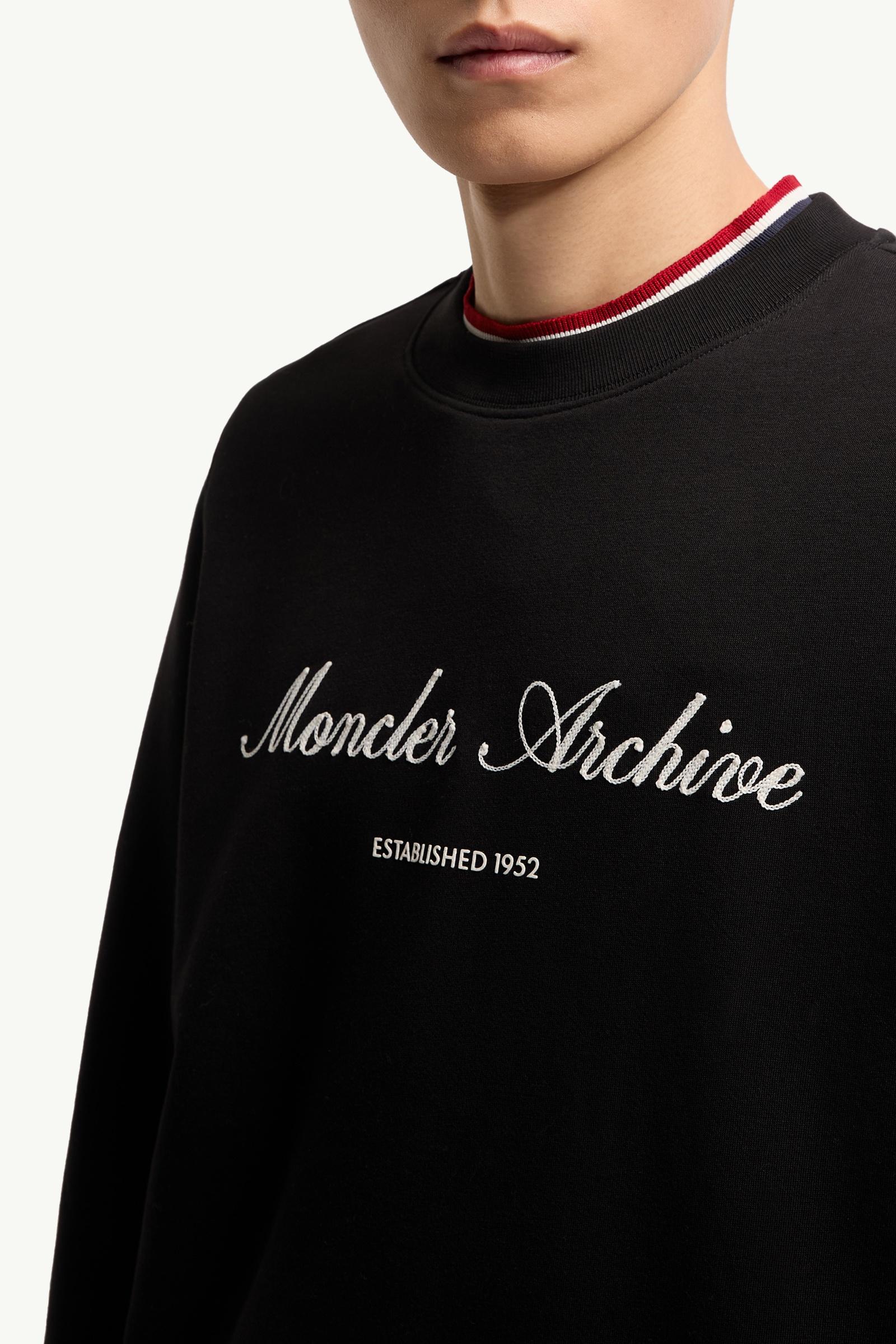 Moncler Cotton Blend Logo Sweatshirt Black Black