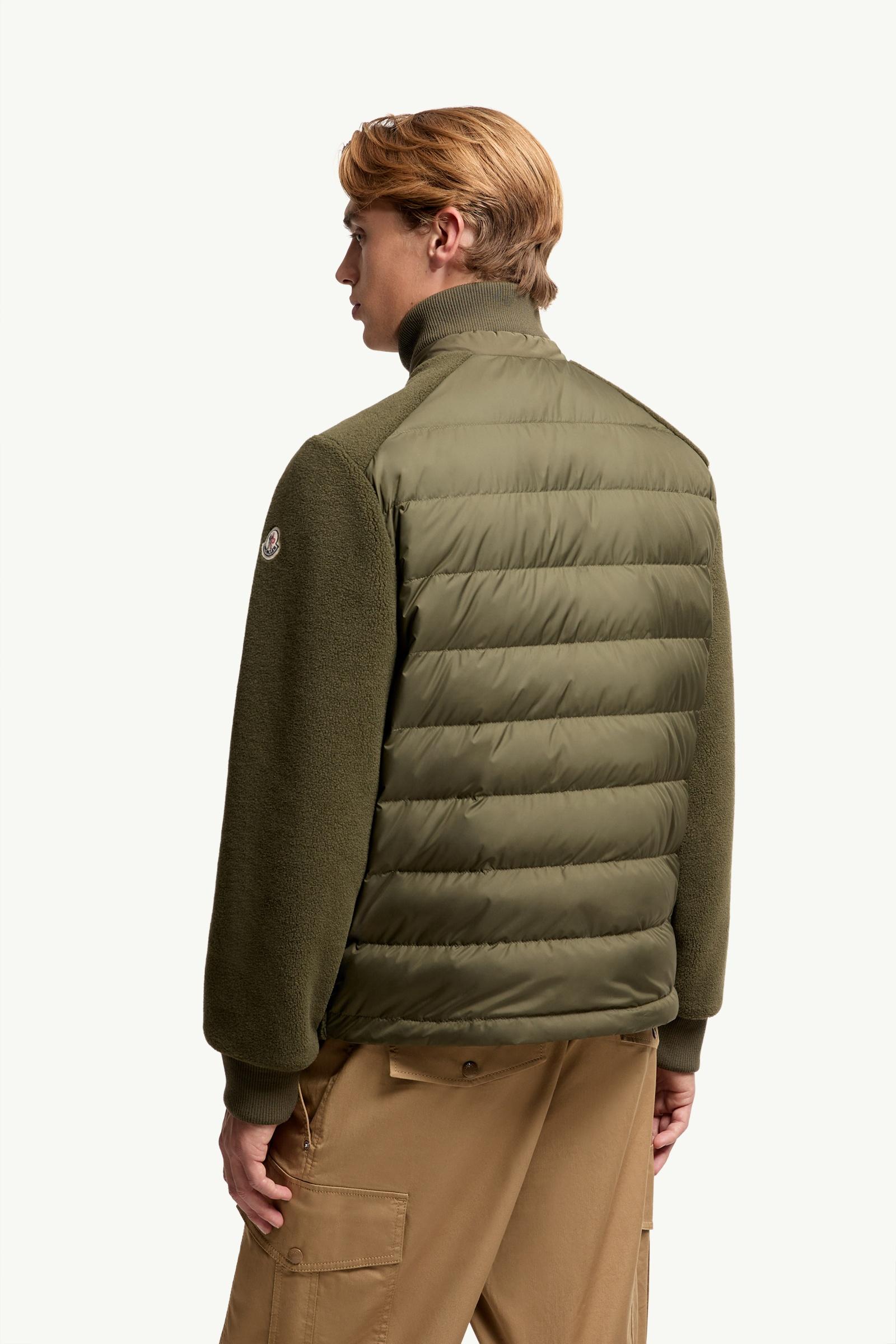 Moncler Padded Teddy Zip-Up Sweatshirt Olive Green Olive Green