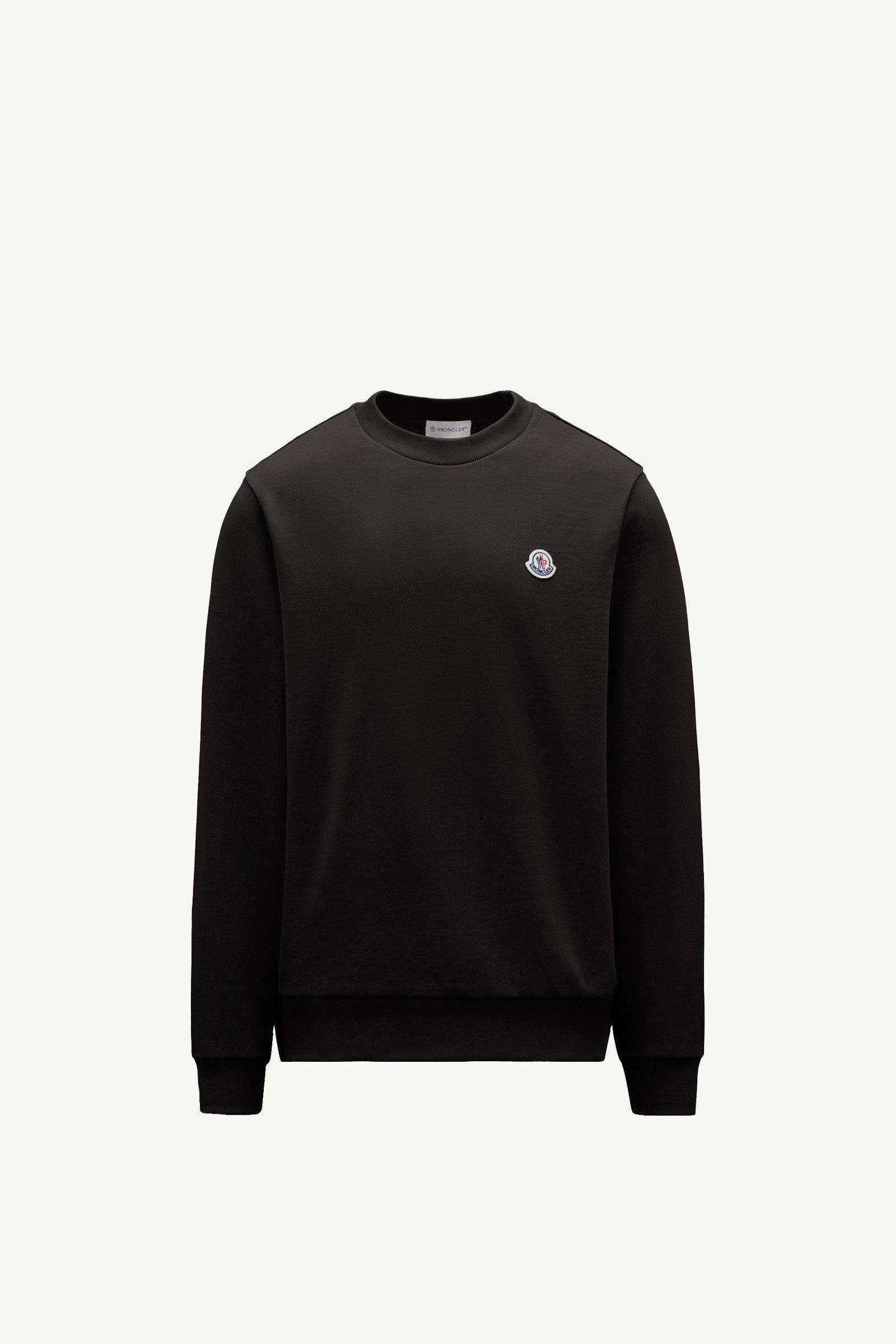 Moncler Logo Patch Cotton Sweatshirt Black Black