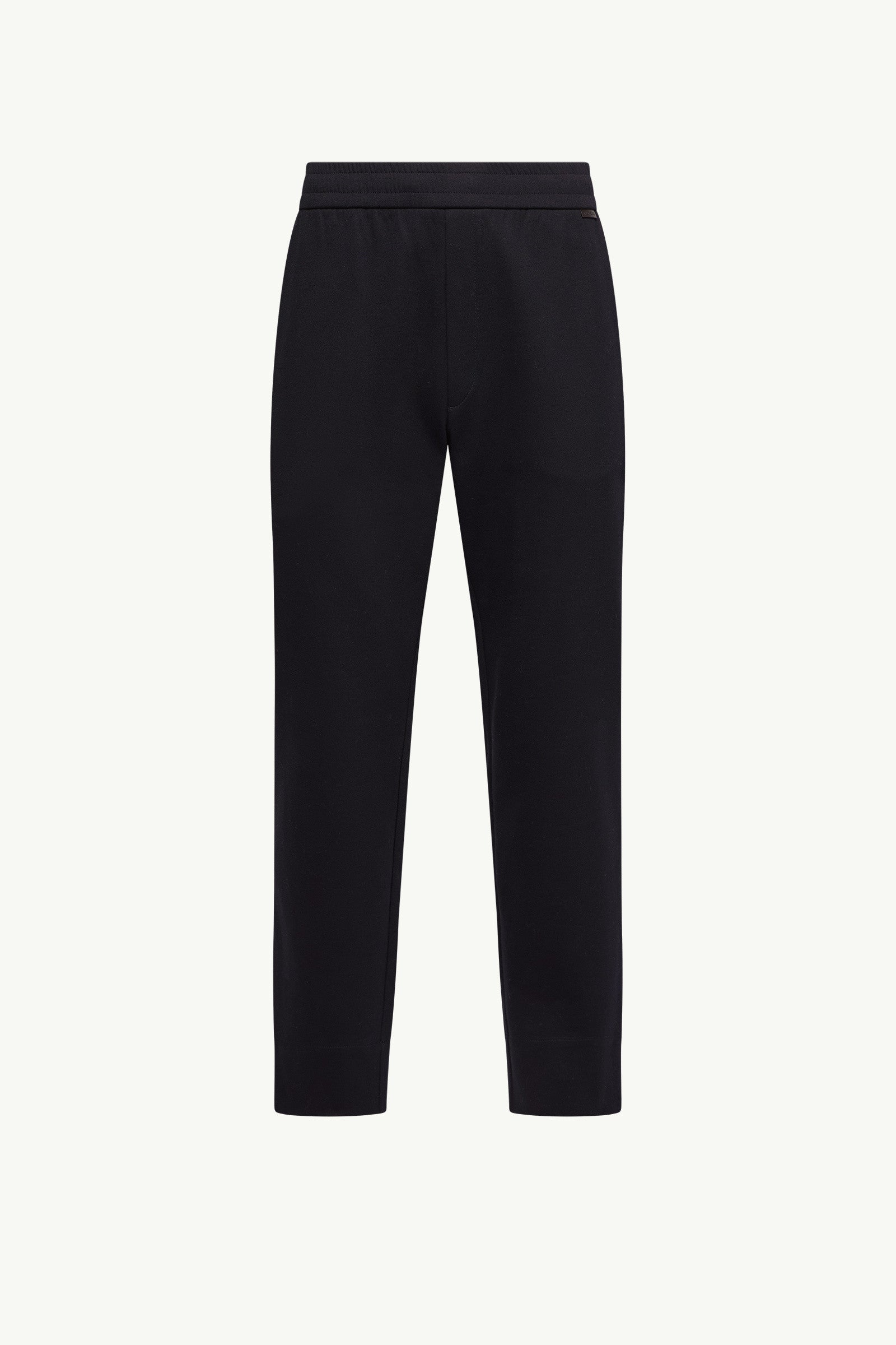 Moncler Leather Logo Cotton Blend Sweatpants Dark Blue Dark Blue