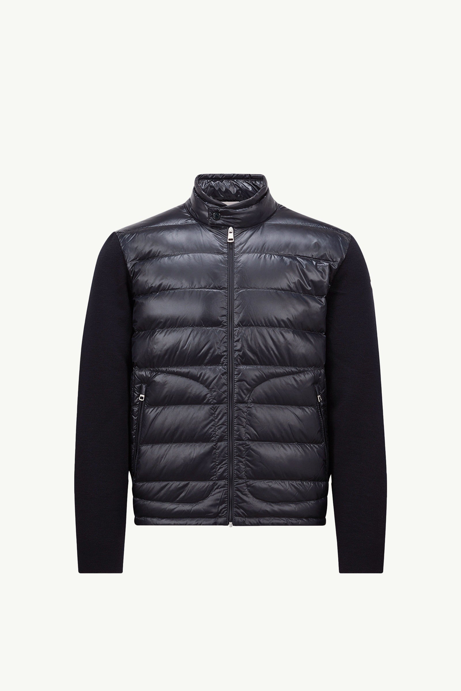 Moncler Padded Wool Zip-Up Cardigan Blue Blue