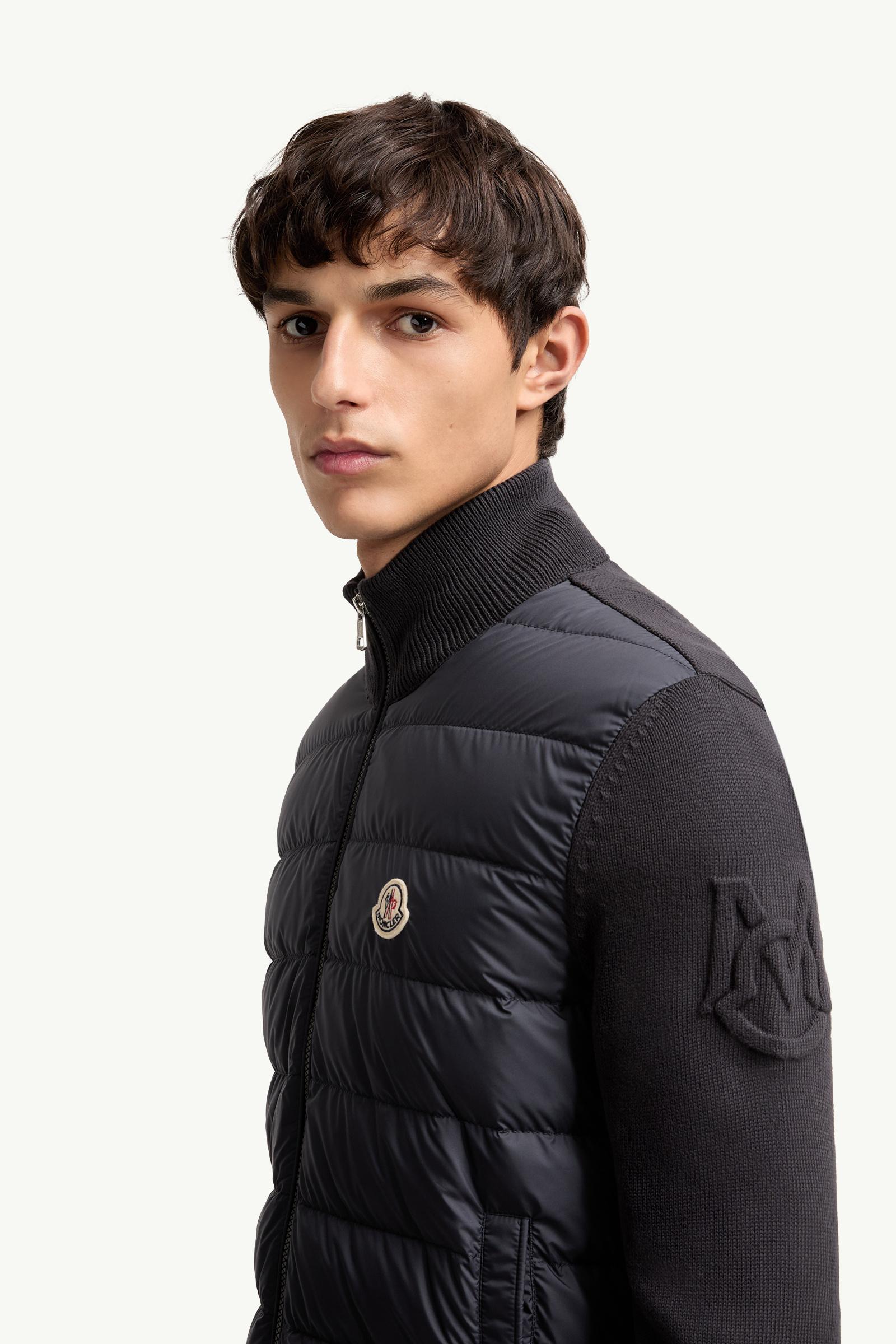 Moncler Padded Zip-Up Cotton Cardigan Dark Blue Dark Blue