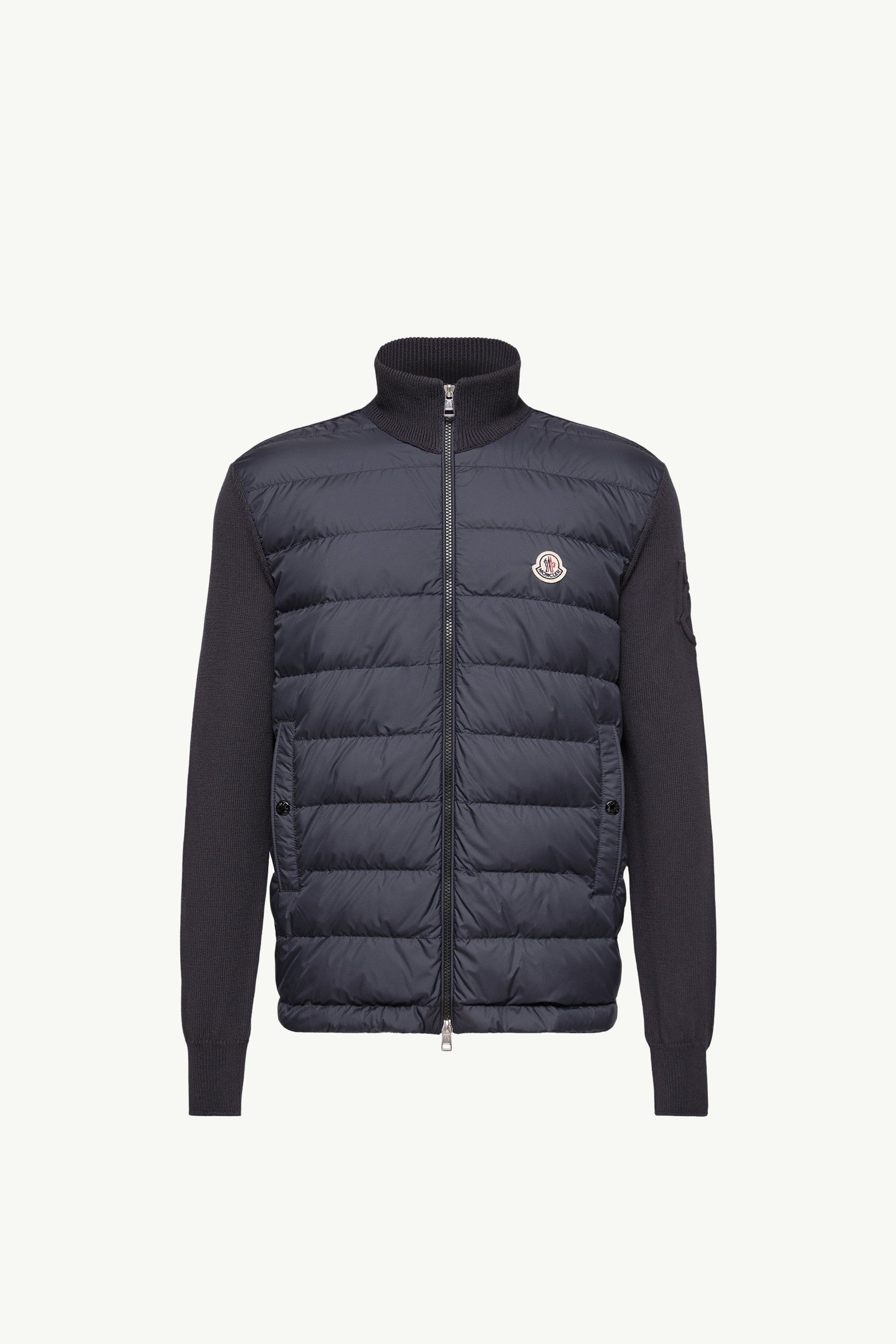 Moncler Padded Zip-Up Cotton Cardigan Dark Blue Dark Blue