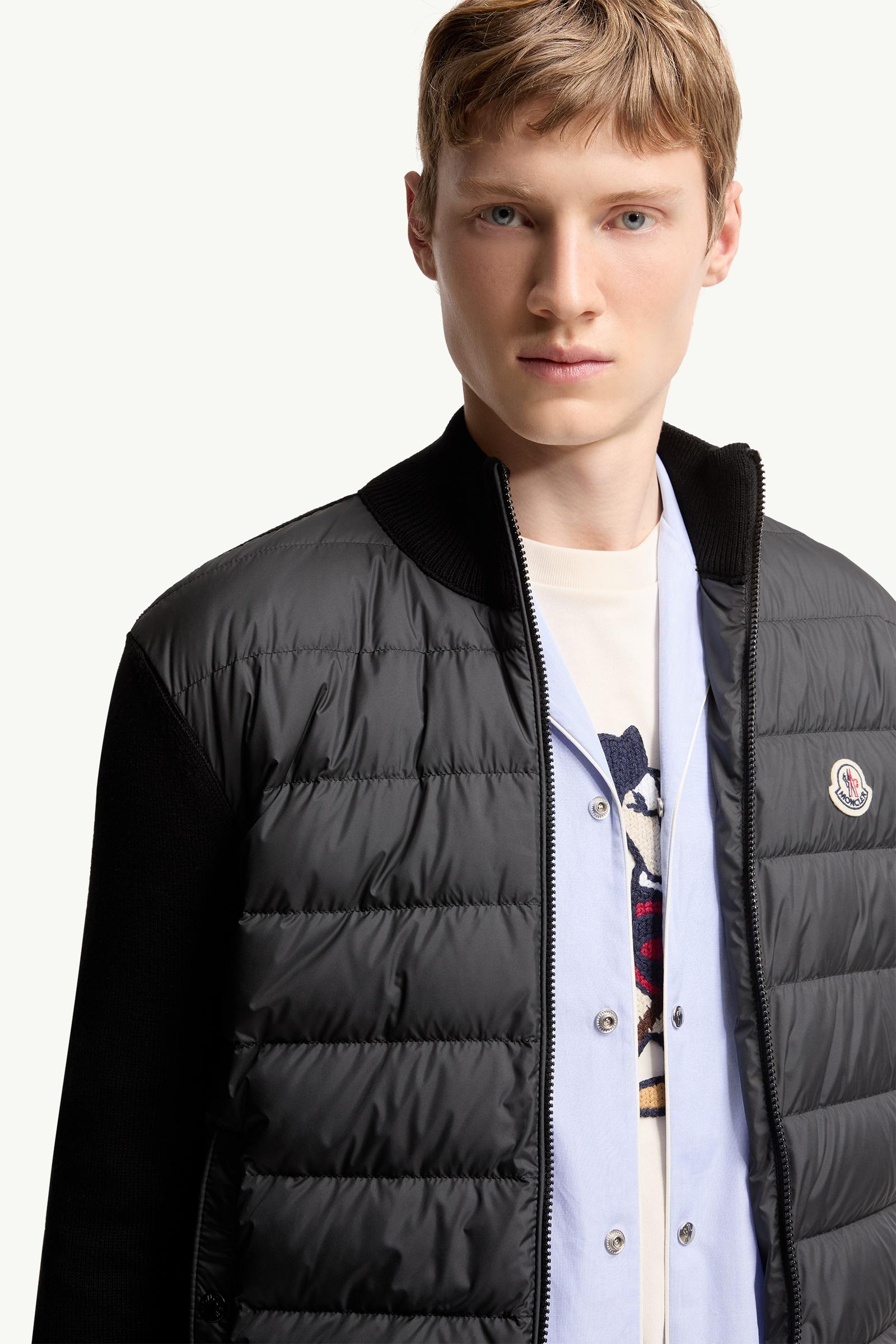 Moncler Padded Zip-Up Cotton Cardigan Black Black