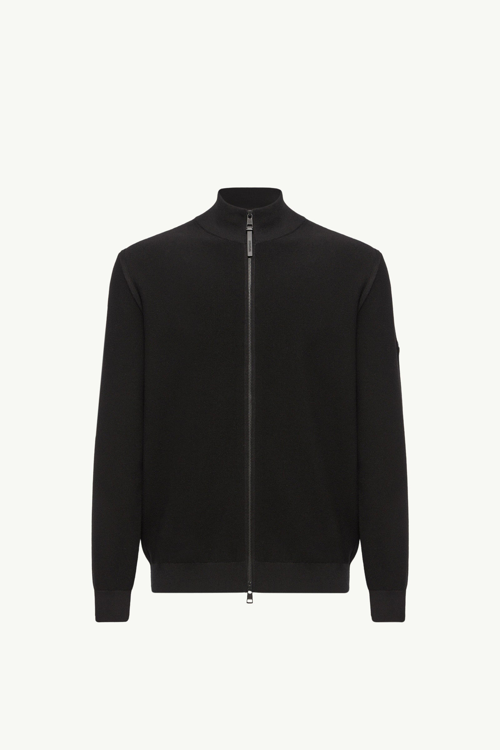 Moncler Cotton Zip-Up Cardigan Black Black