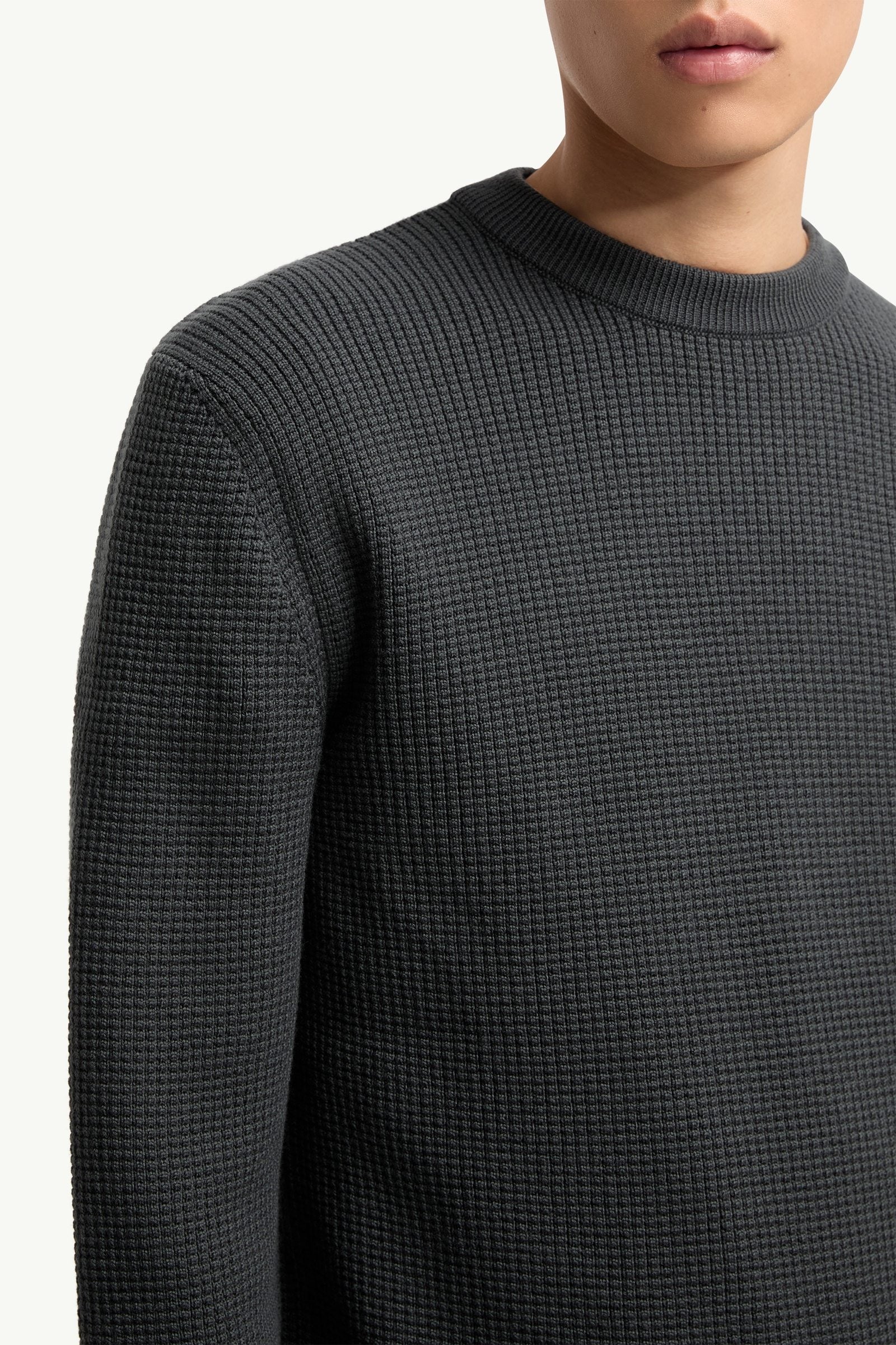 Moncler Logo Wool Sweater Dark Grey Dark Grey