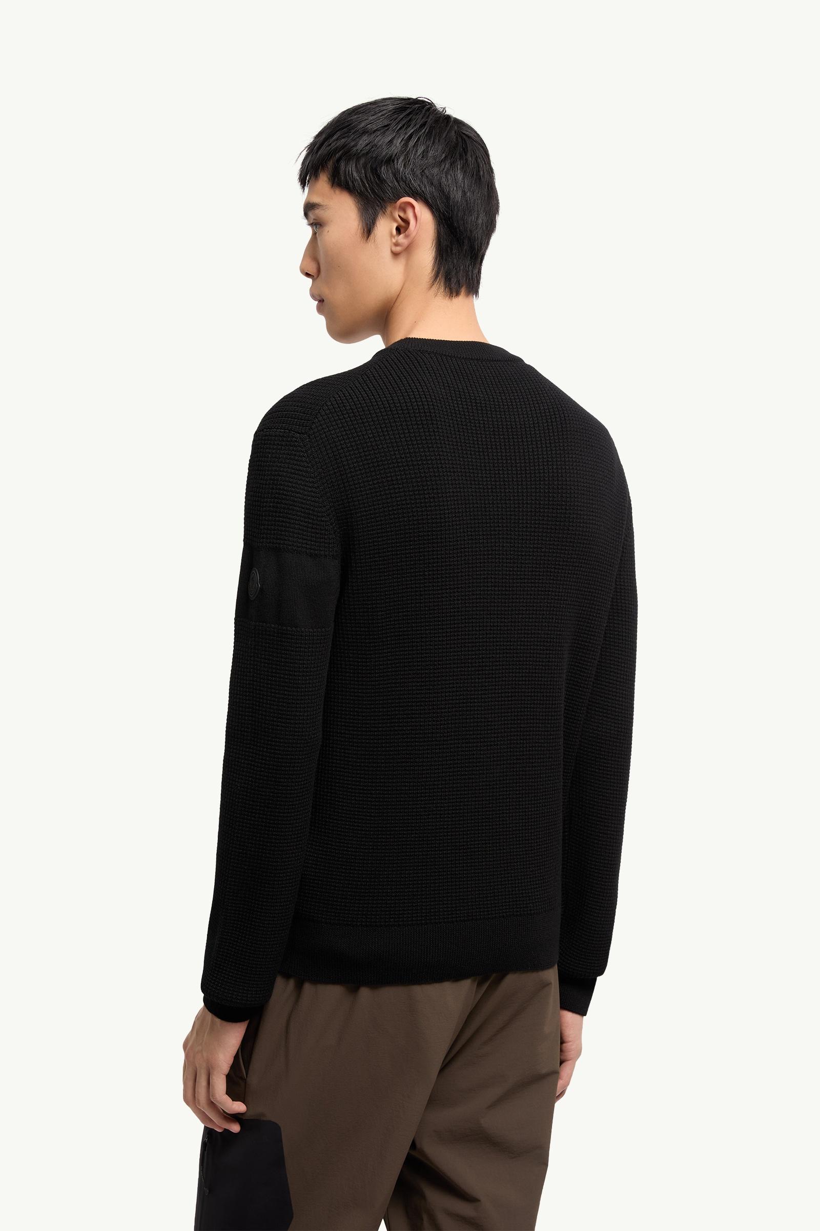 Moncler Logo Wool Sweater Black Black