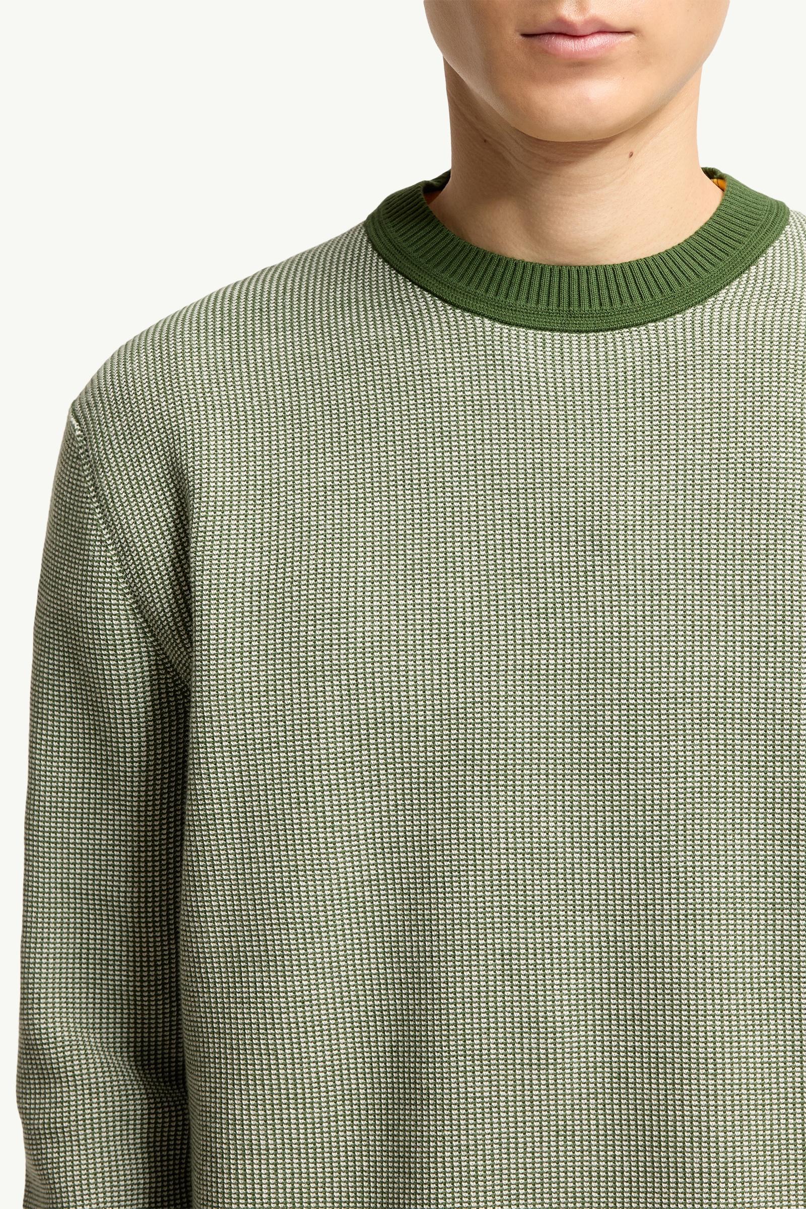 Moncler Leather Logo Cotton Sweater Dark Green Dark Green
