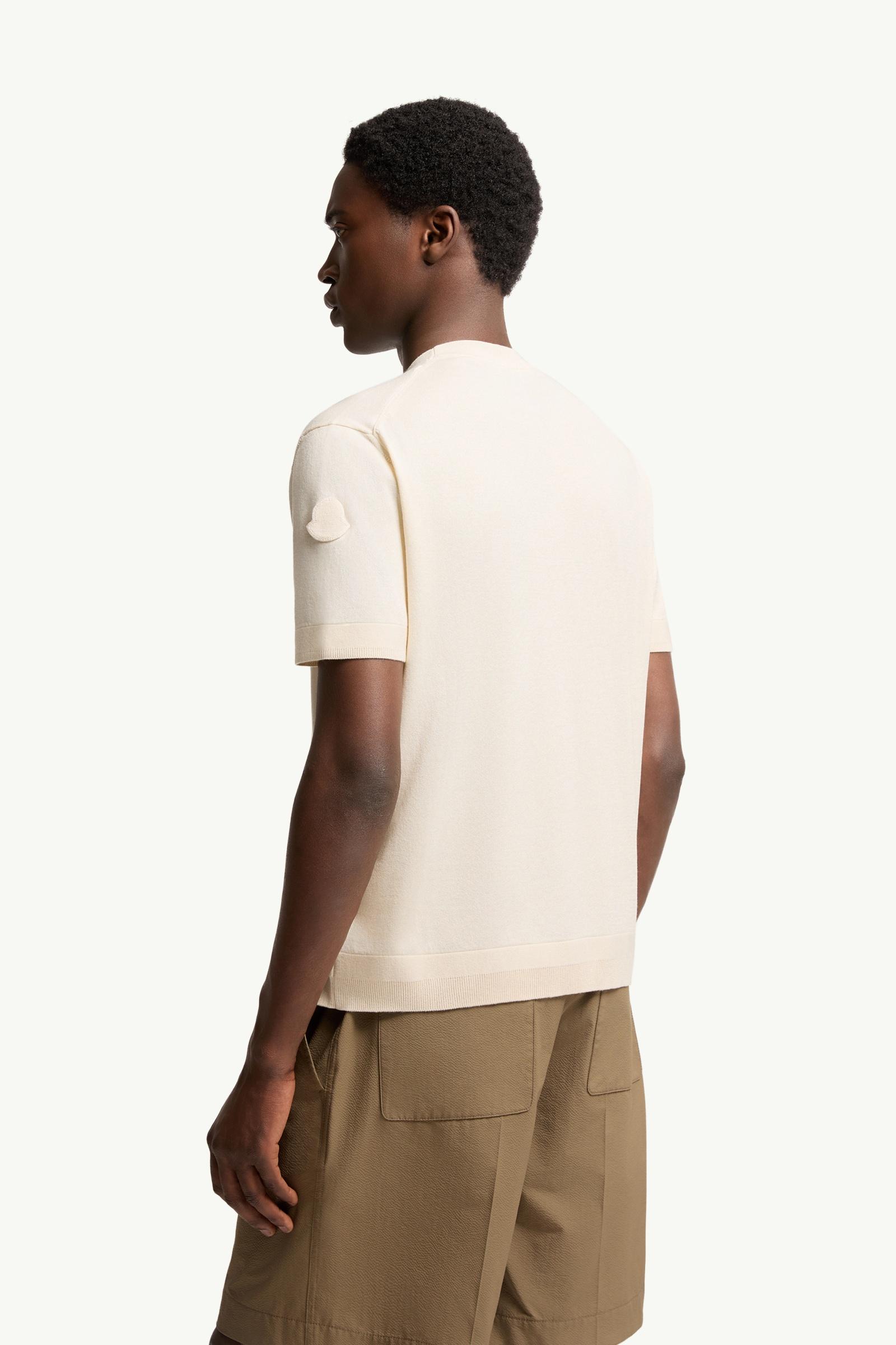 Moncler Silk & Cotton T-Shirt White White