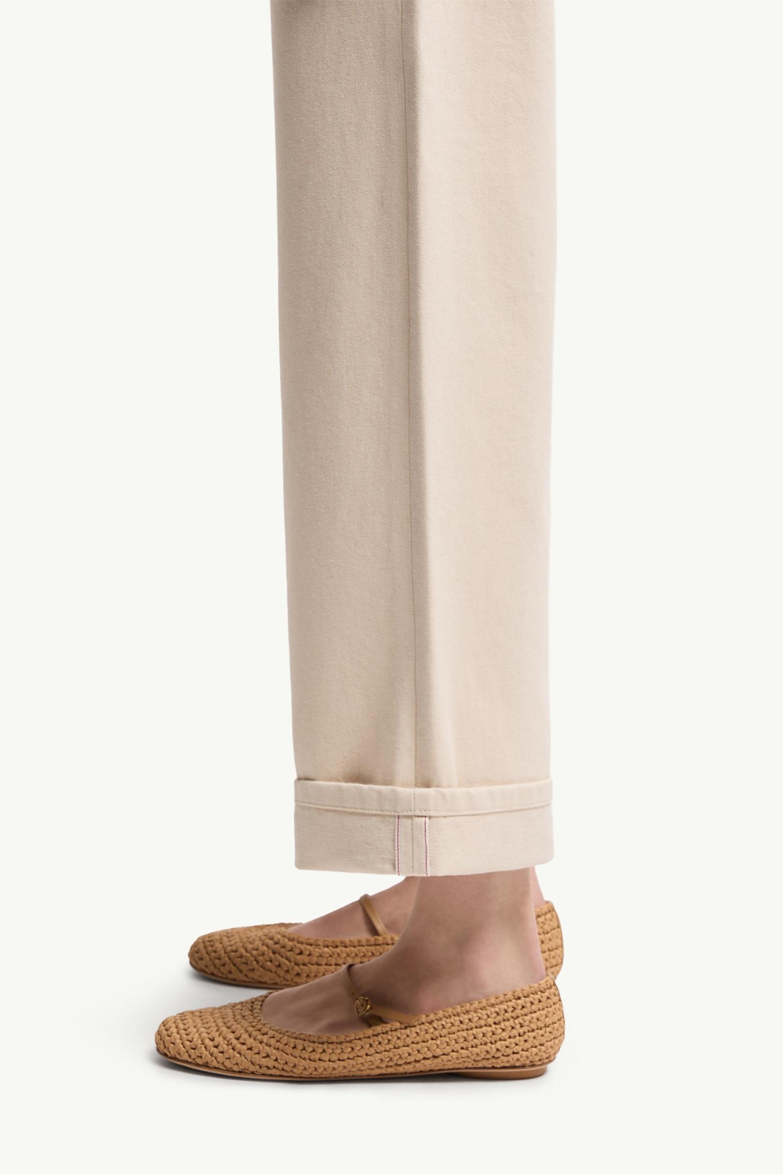 Moncler Cropped Jeans White Ivory White Ivory