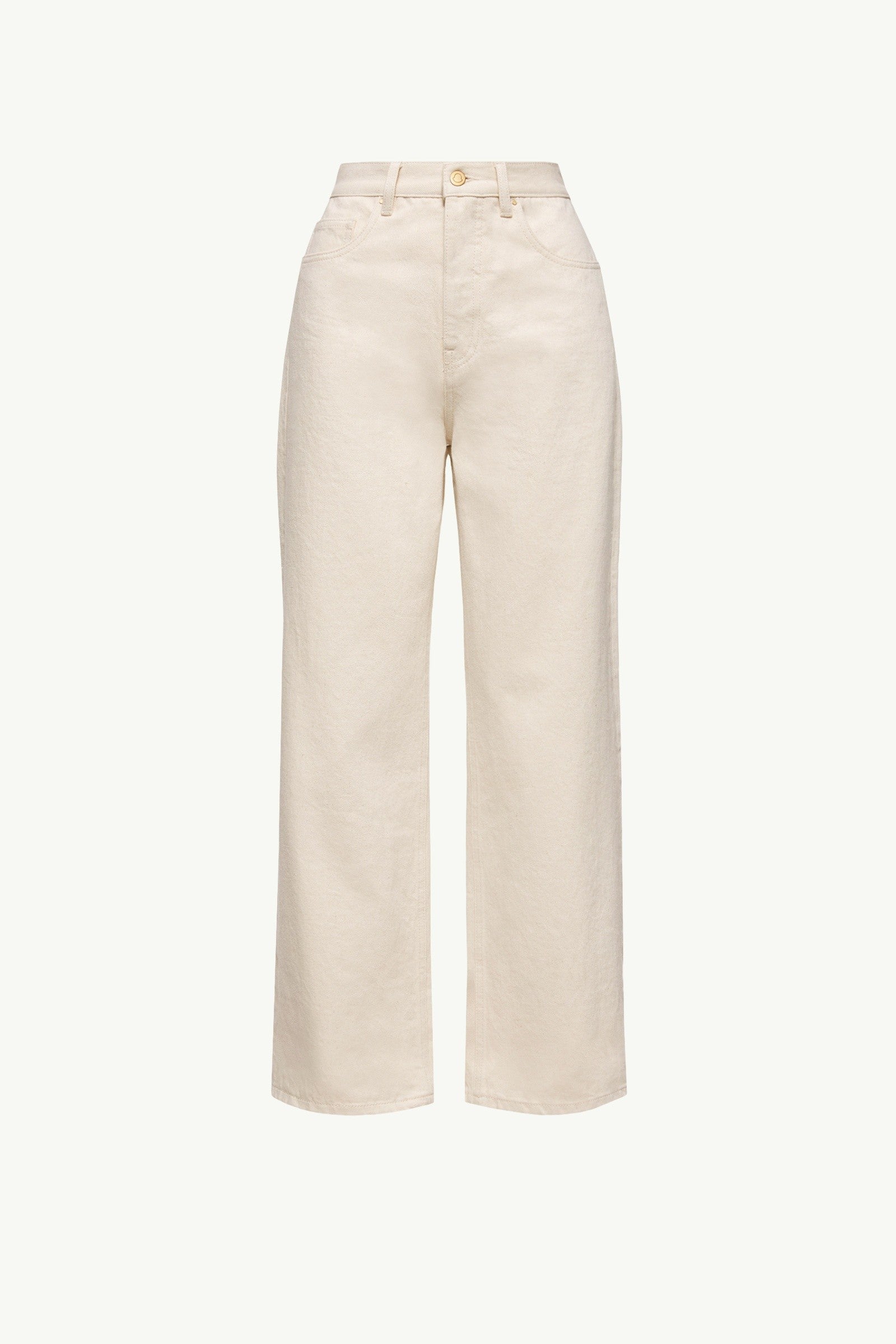 Moncler Cropped Jeans White Ivory White Ivory