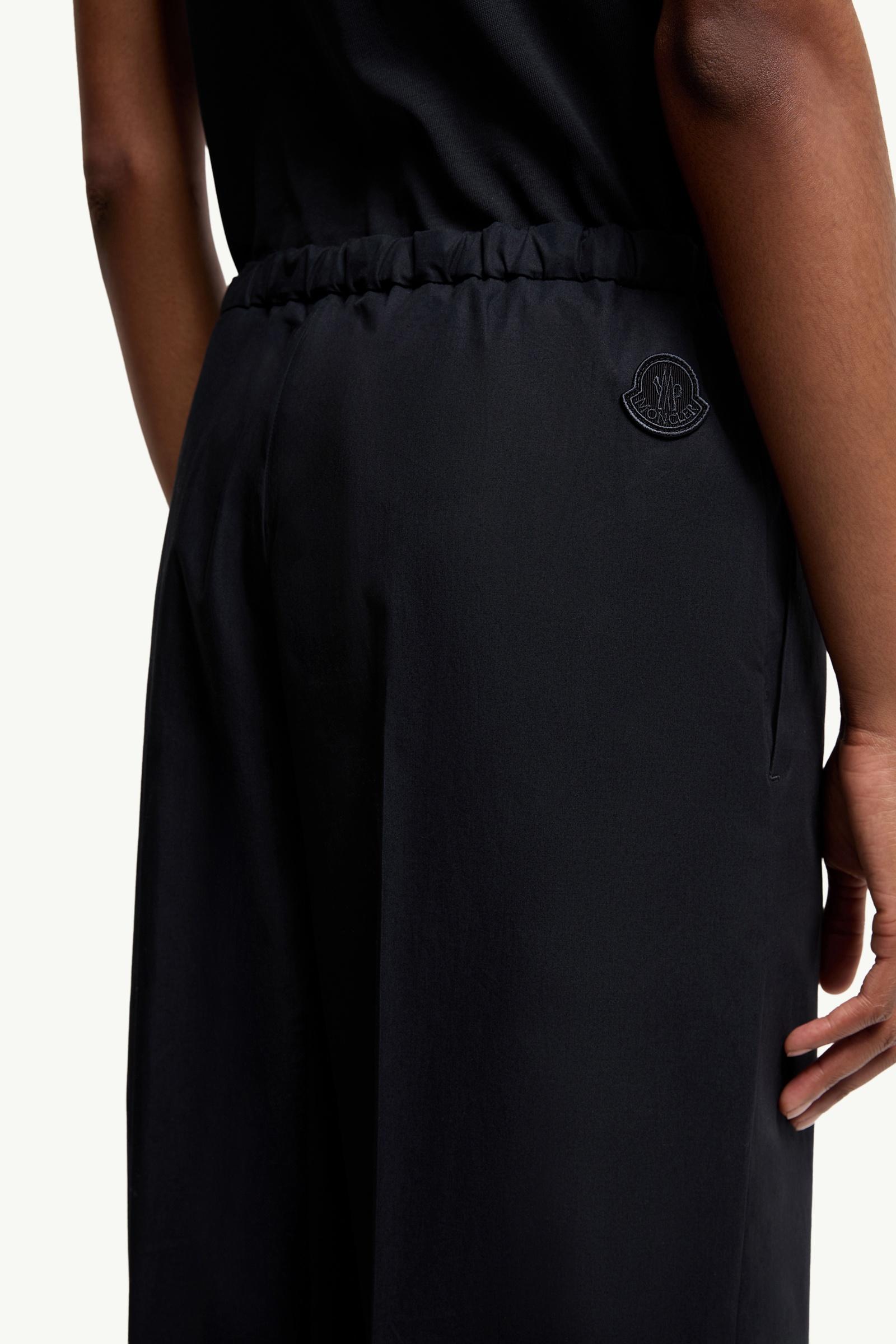 Moncler Cotton Poplin Pants Navy Blue Navy Blue
