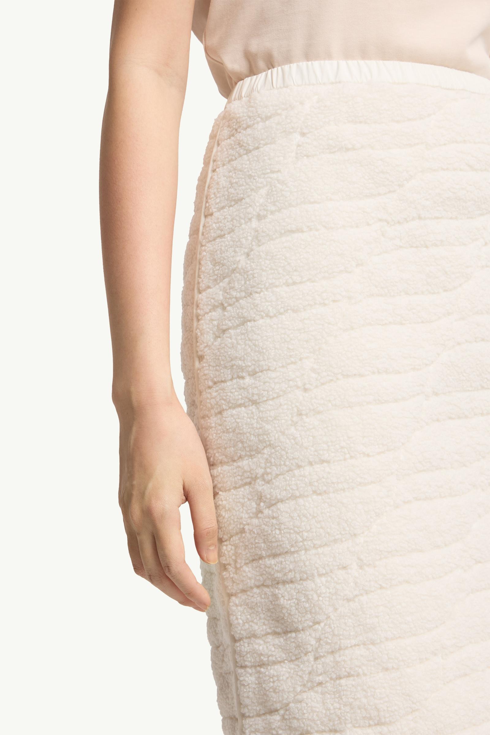 Moncler Teddy Knee-Length Padded Skirt White White