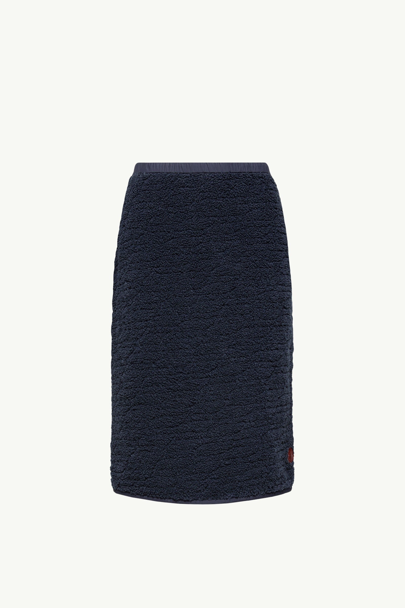 Moncler Teddy Knee-Length Padded Skirt Navy Blue Navy Blue