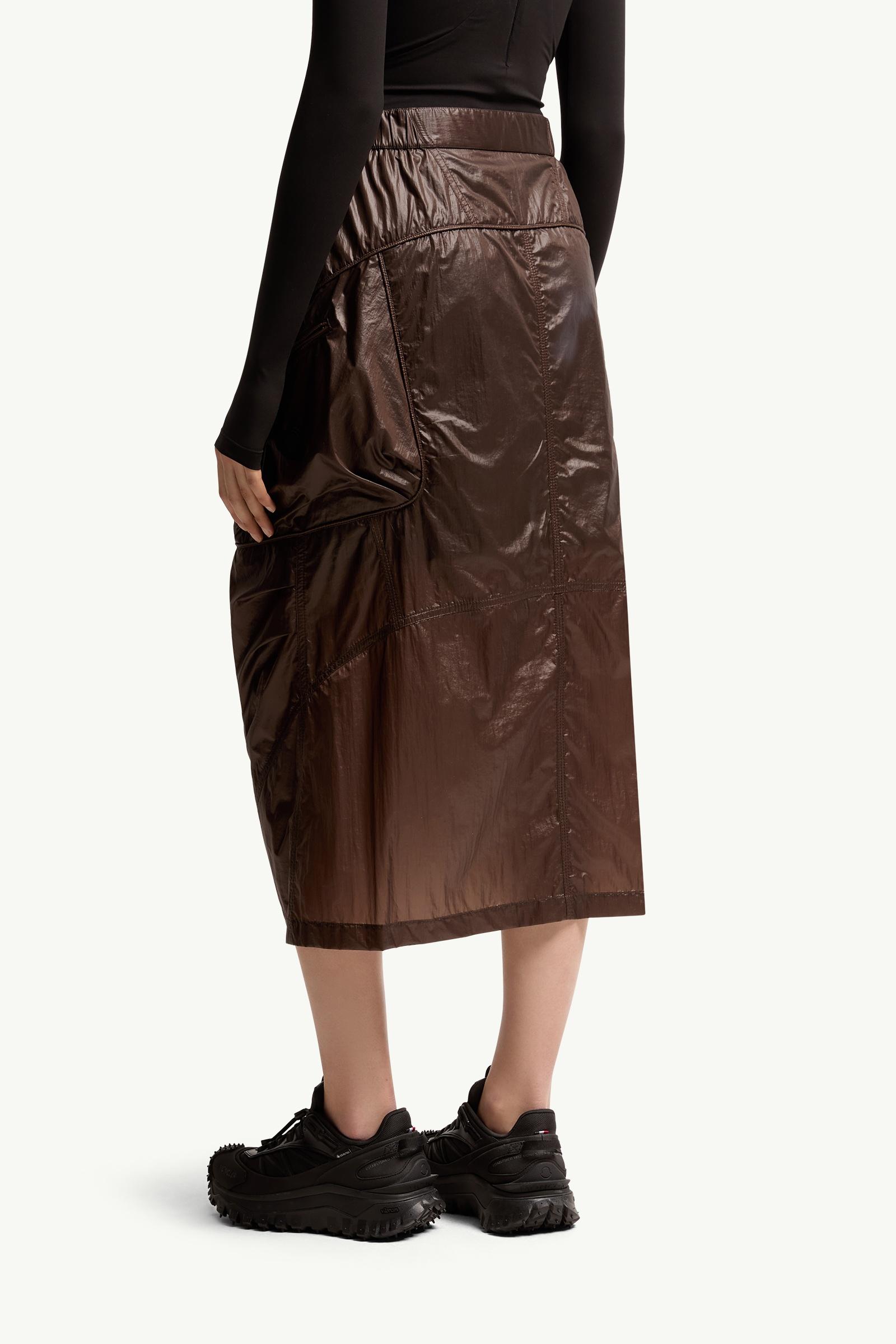 Moncler Cargo Midi Skirt Brown Brown