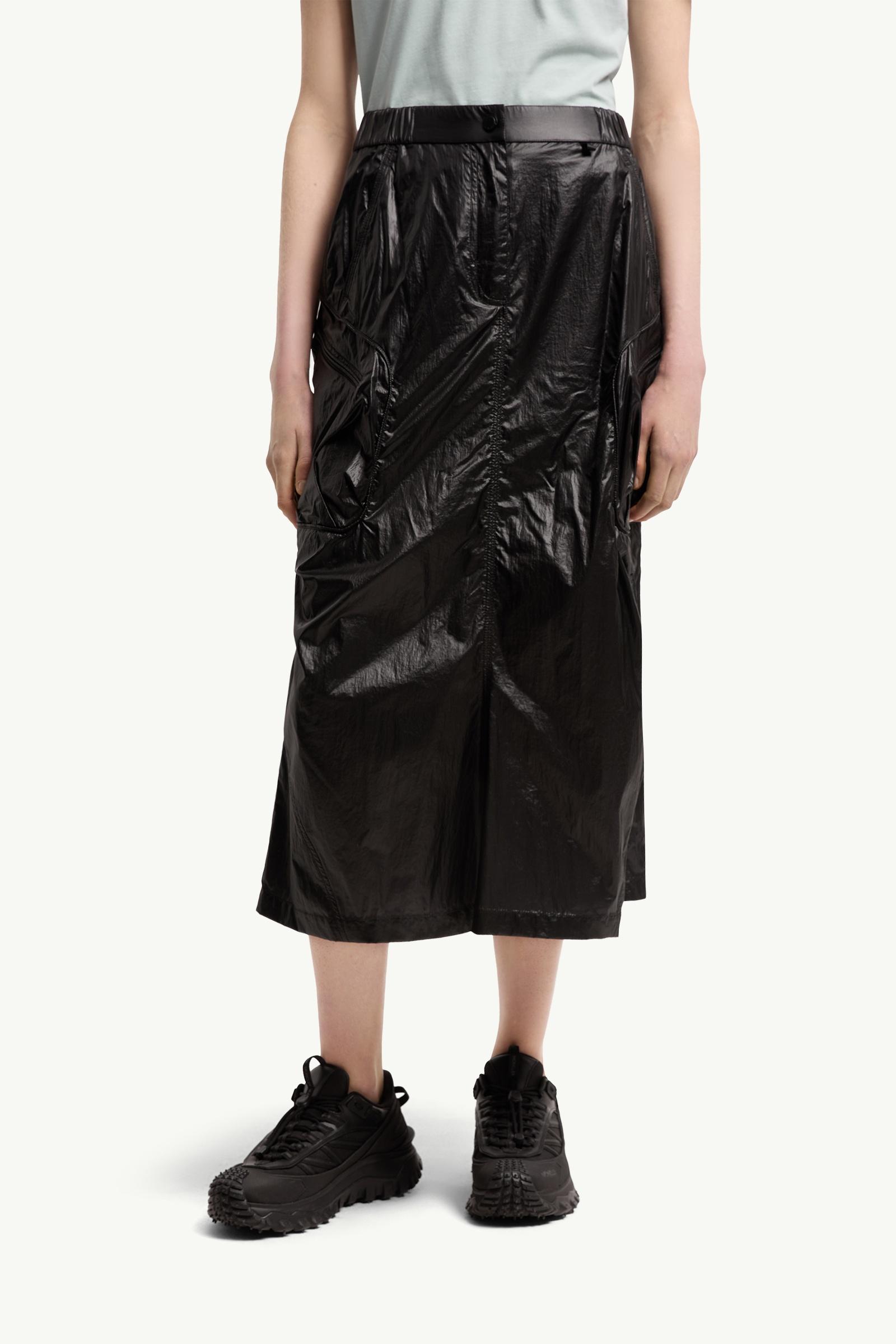 Moncler Cargo Midi Skirt Black Black