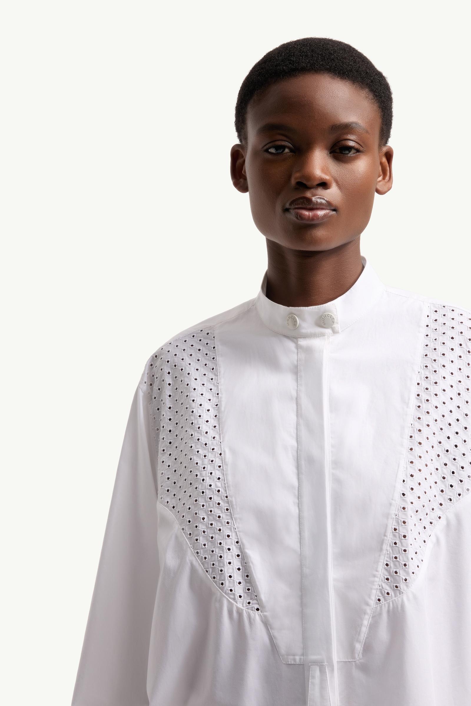 Moncler San Gallo Cotton Poplin Shirt White White