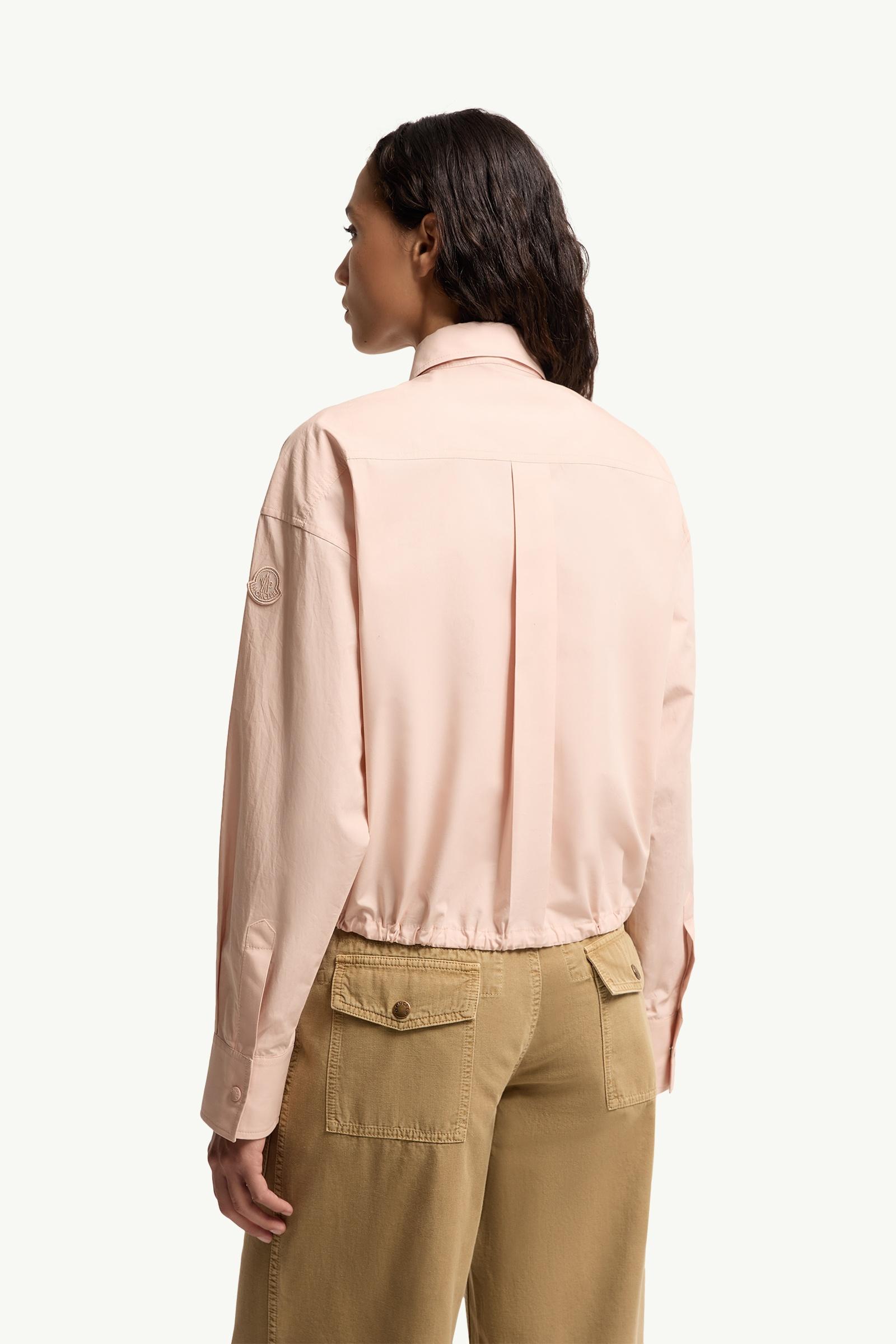 Moncler Cotton Poplin Long Sleeve Shirt Pink Pink