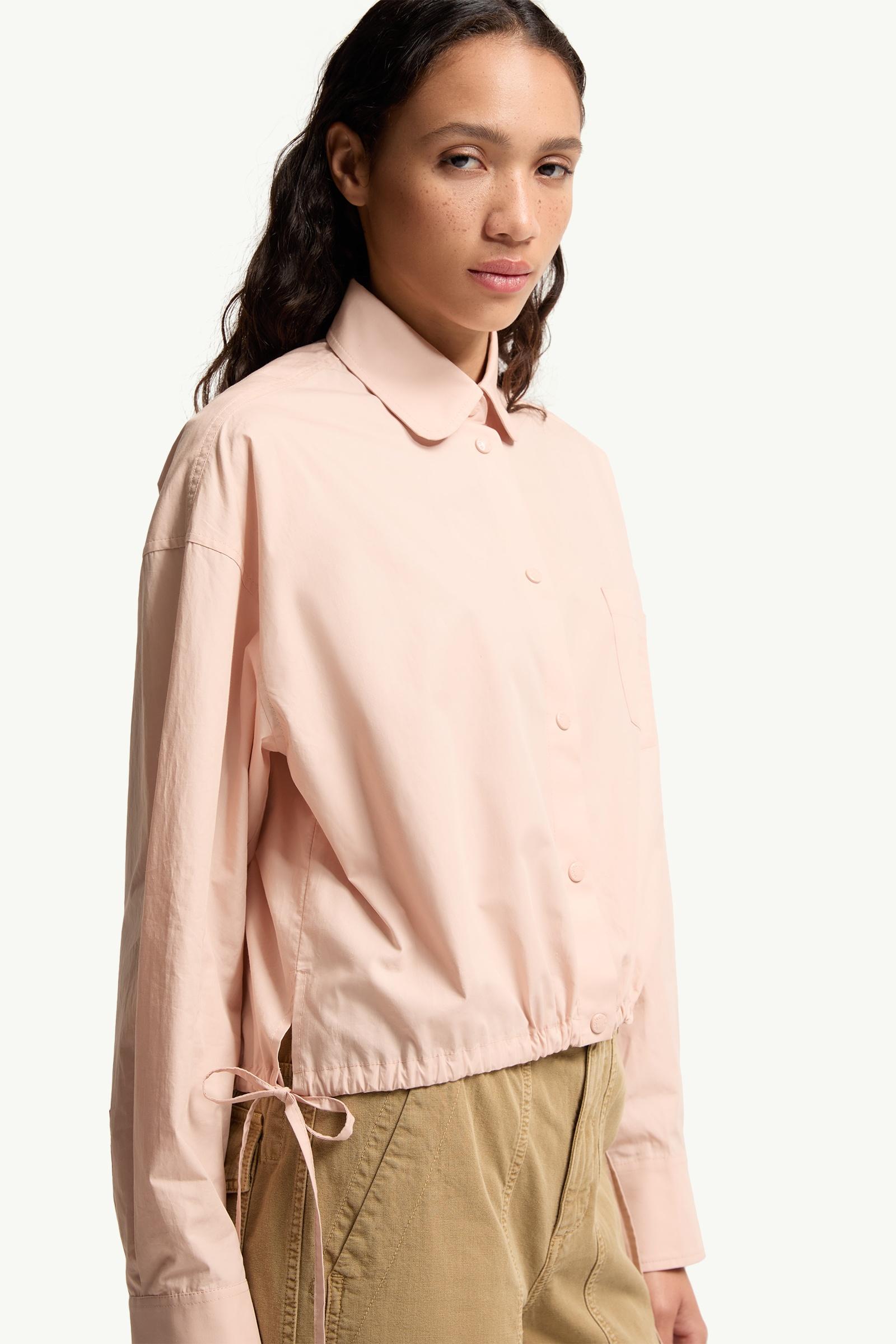 Moncler Cotton Poplin Long Sleeve Shirt Pink Pink