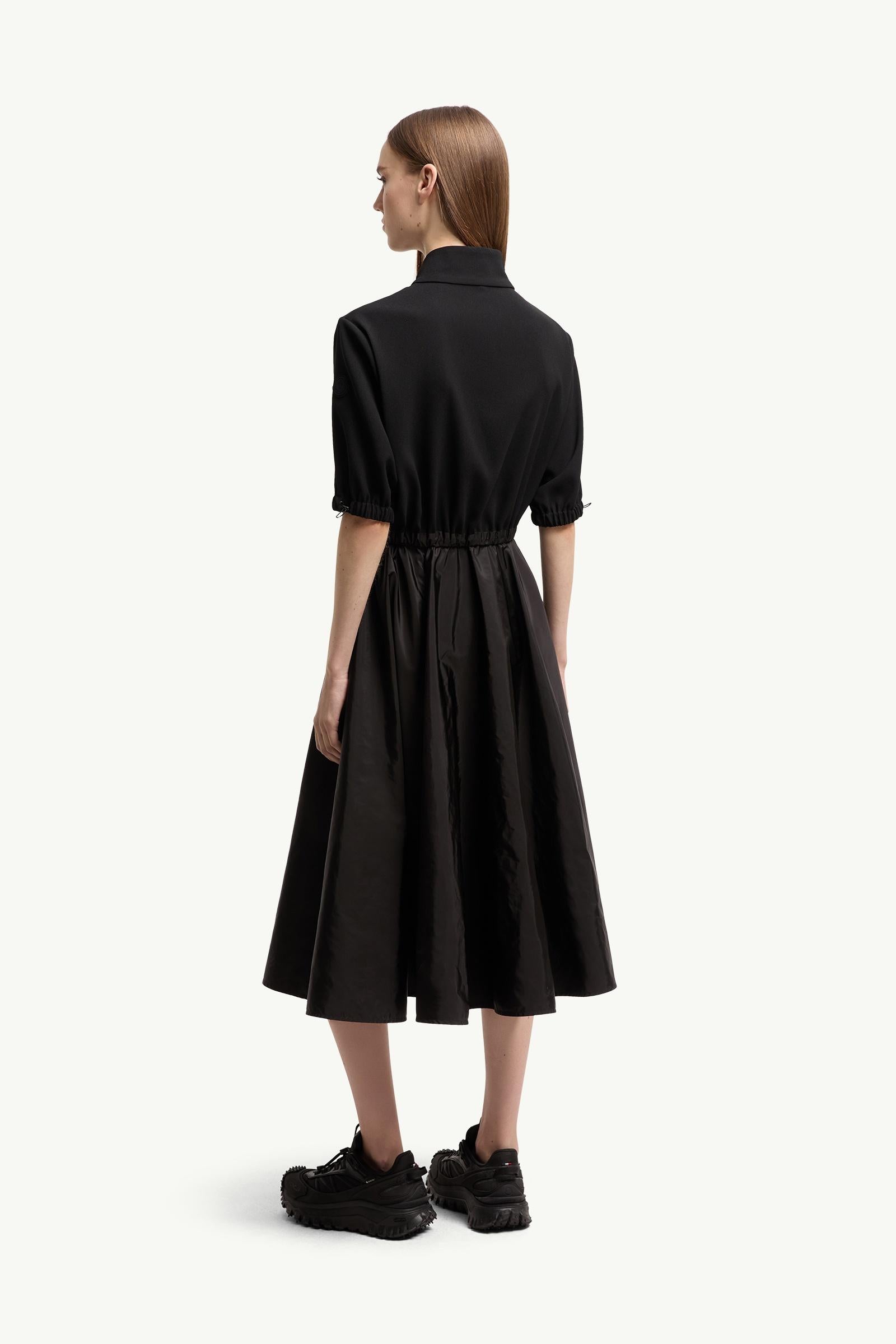 Moncler Midi Dress Black Black
