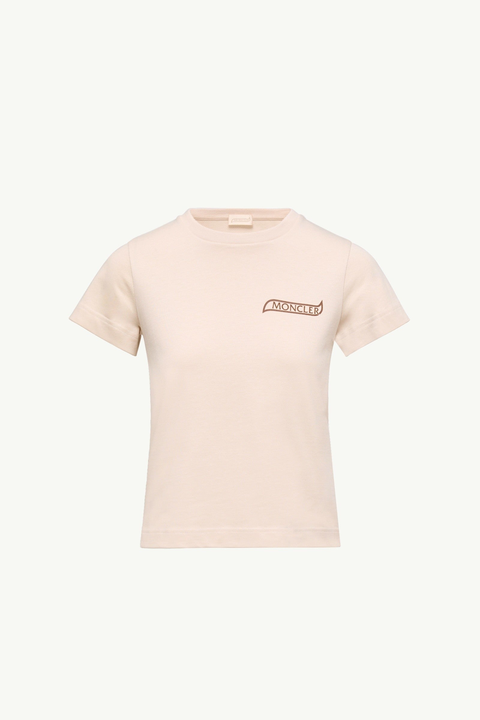 Moncler Logo Cotton T-Shirt Light Beige Light Beige